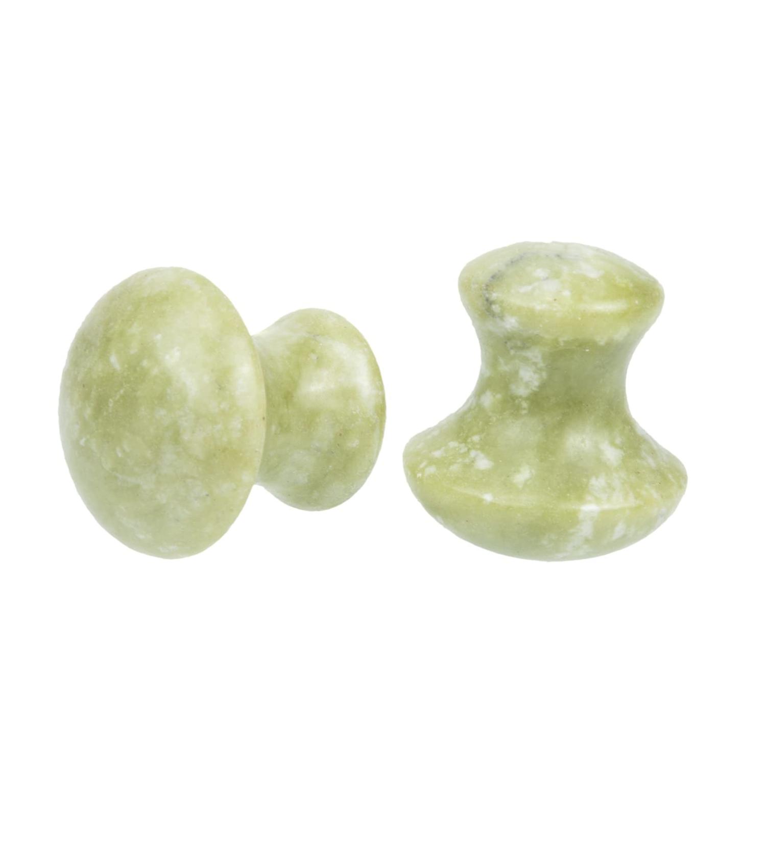 FOYTOKI 2pcs Gua Sha Roller Gua Sha Face Roller Darcy Facial Roller Scratchboard Tools Remove Wrinkles Skin Roller for Face Mushroom Shaped Guasha Board Scraper Tool Eye Massage Set Jade - Buy Online on SooperMarket.com