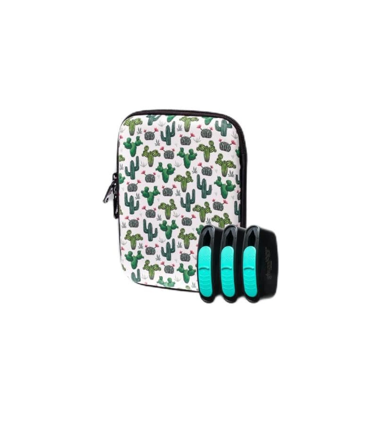 Glucology Classic Diabetes Travel Essentials - Diabetes Classic Case and 3 Pack of Pocket needle bins (Cactus Classic Case) - Buy Online on SooperMarket.com