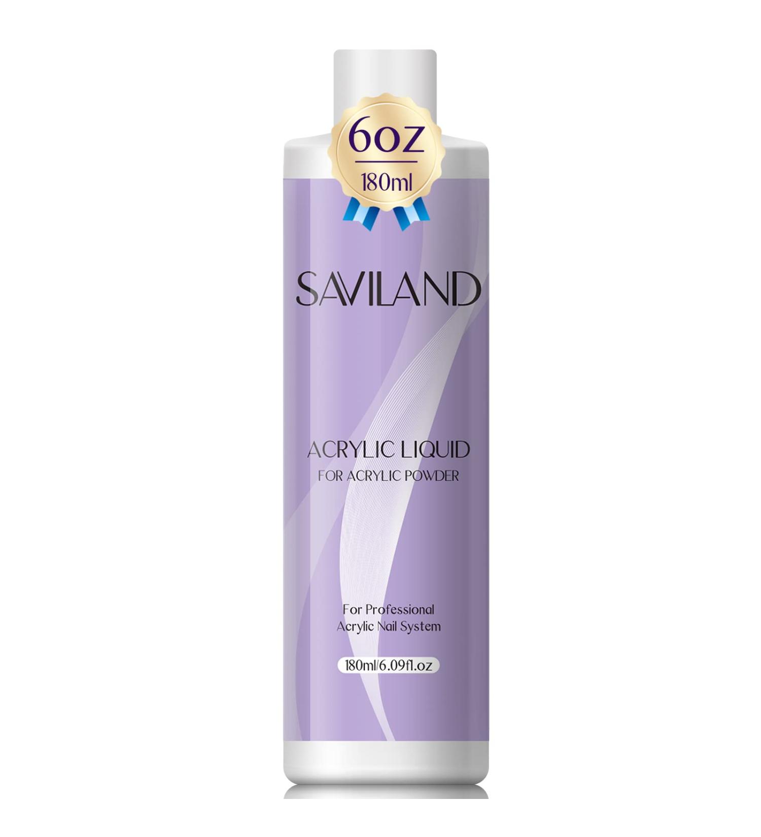 Saviland 6 oz Acrylic Liquid for Nail Extension & Carving - Low Odor, Non-Yellowing Formula for DIY Nail Salon Use - Buy Online on SooperMarket.com