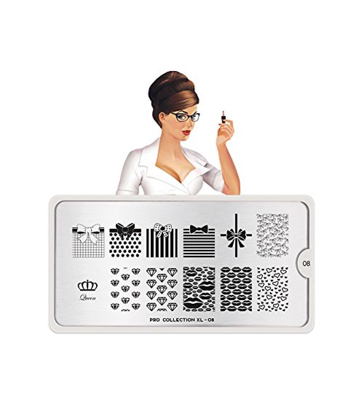 Moyou Stamping Schablone Pro XL 08 - High-Quality Nail Art Stencils for Professional Results | International Shipping Available - Buy Online on SooperMarket.com