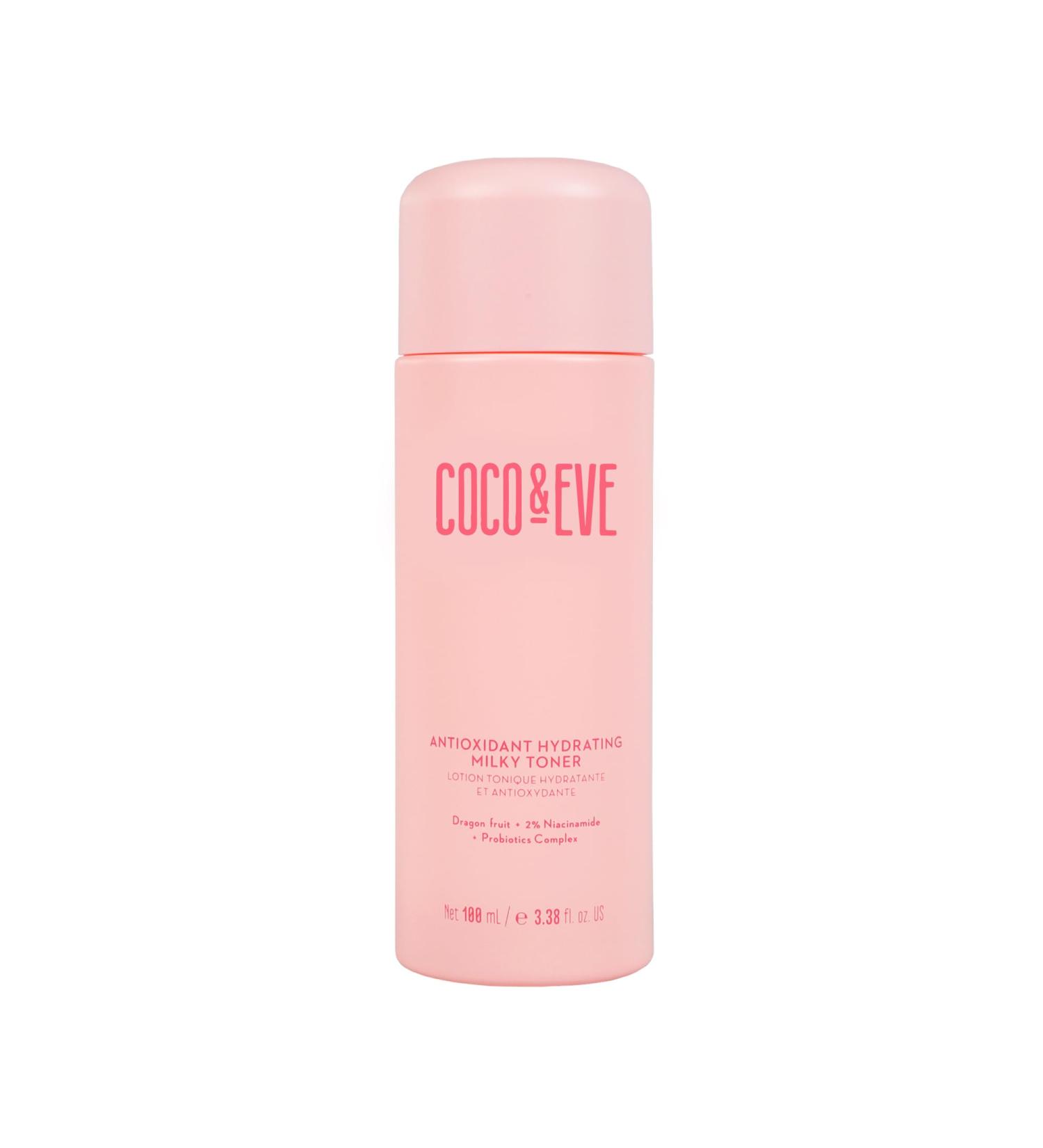 Coco & Eve Antioxidant Hydrating Milky Toner - Gentle Face Toner for Boosted Hydration & Radiance with Hyaluronic Acid Niacinamide & Probiotics - 3.38 floz - Buy Online on SooperMarket.com