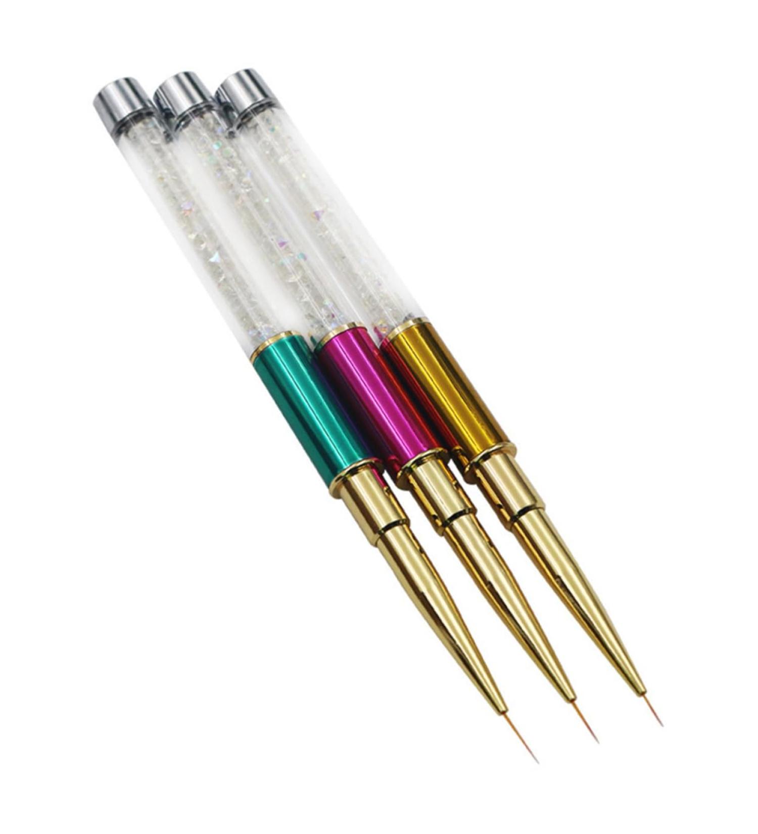Mikinona Manicure Brush Manicure Tool Nail Polish Drawing Pen Nail Art Brush Nail Art Tips Builder Brush Manicure Dotting Pen Nail Crystal Pen Nail Art Pen Small Pen Draw Flowers Size 2 As Shown - Buy Online on SooperMarket.com