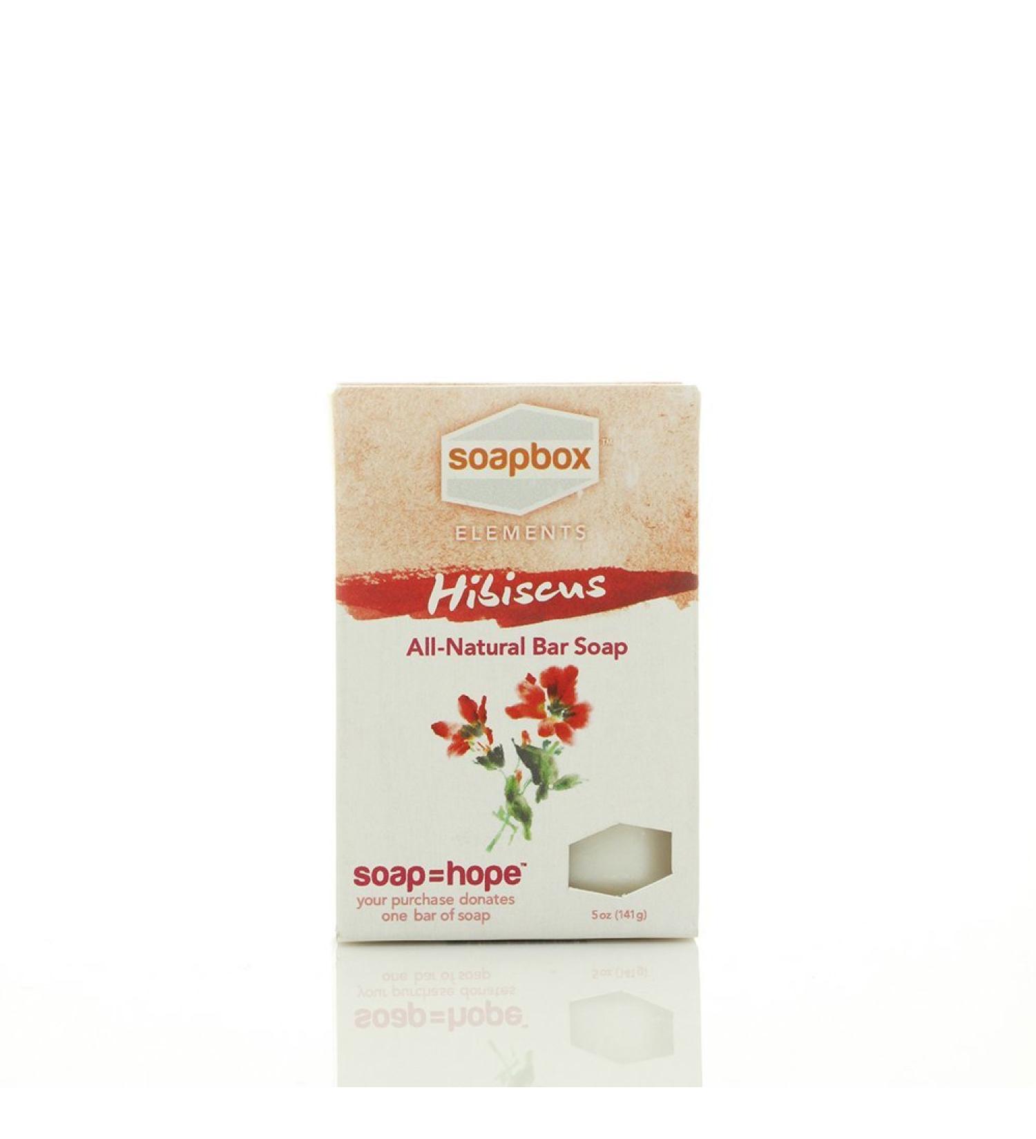 Buy SoapBox All-Natural Hibiscus Bar Soap - 5 oz - International Shipping Available - Buy Online on SooperMarket.com