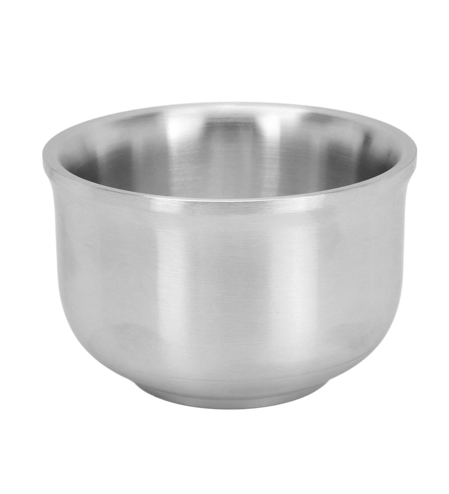 GFRGFH Men's Stainless Steel Shaving Soap Bowl | Professional Portable Barber Mug for Home & Shop Use - Buy Online on SooperMarket.com