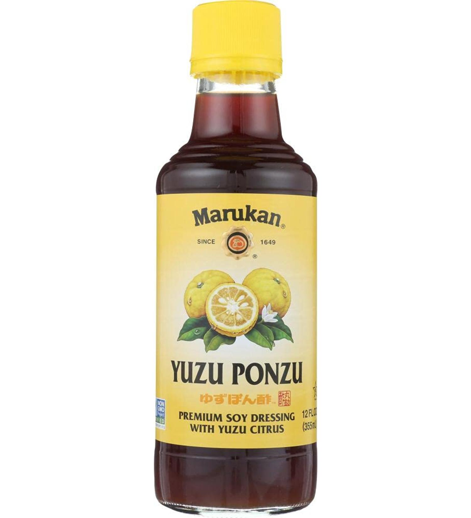 MARUKAN Yuzu Ponzu Premium Soy With Yuzu Citrus, 12 FZ