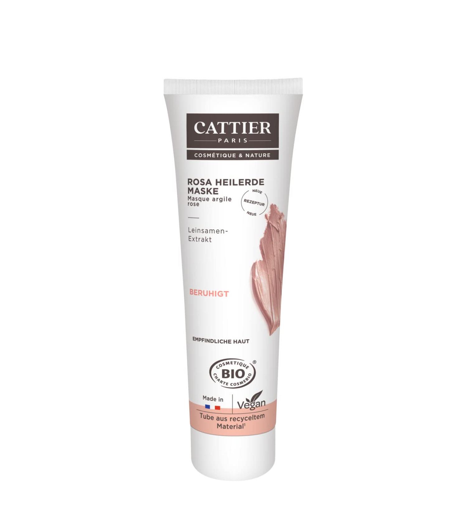 Cattier Pink Healing Clay Mask for Sensitive Skin - 100ml Natural Cosmetics | International Shipping - Buy Online on SooperMarket.com
