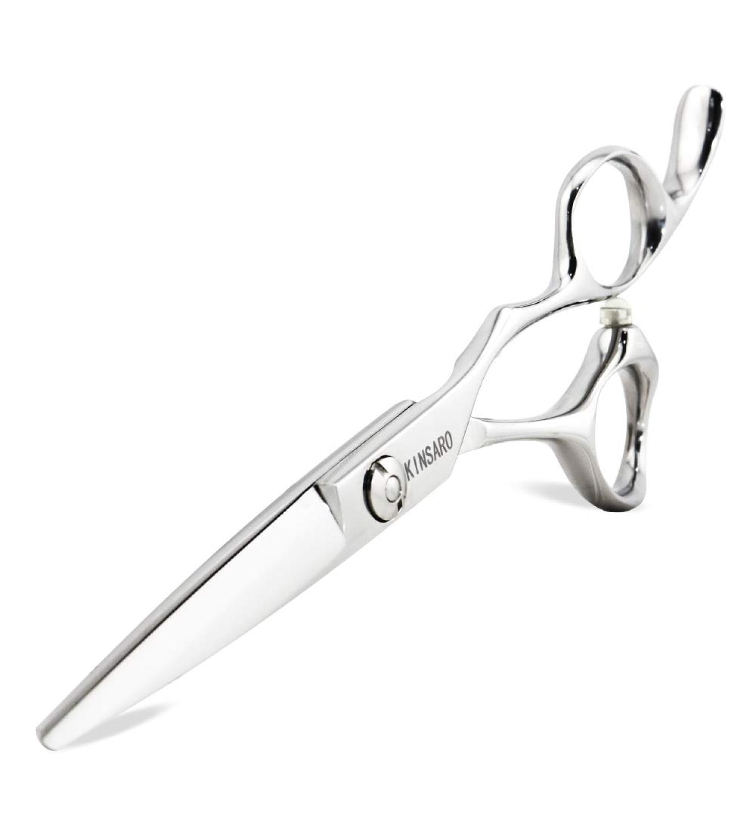 Kinsaro 5.5 Barber Scissors - Professional 440C Hair Cutting Shears with Silvery Convex Blades - Buy Online on SooperMarket.com