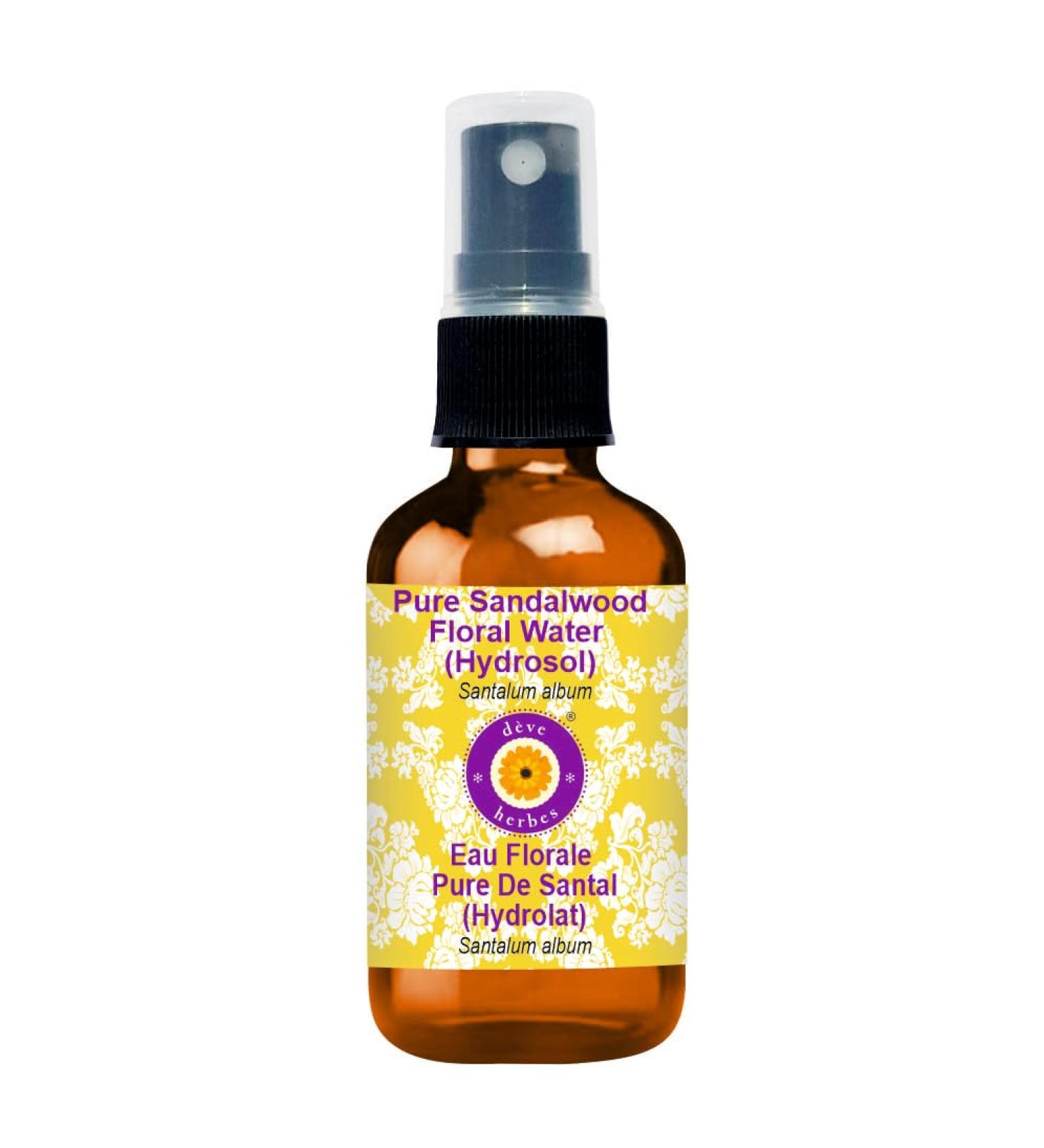 Deve Herbes Pure Sandalwood Floral Water (Hydrosol) (Santalum Album) Natural Therapeutic Grade for Skin - 100ml (3.38 oz) 100ml (3.38 oz) Sandalwood Floral Water - Buy Online on SooperMarket.com