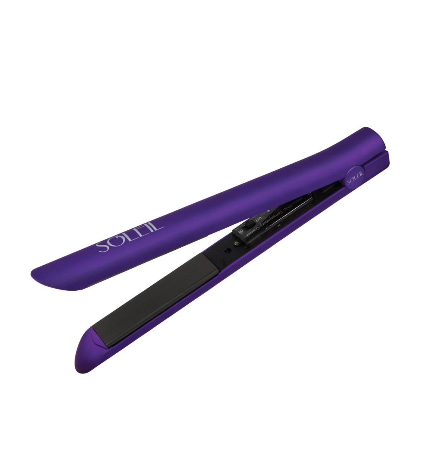 Soleil Metallic Rubberized Hair Straightener Purple