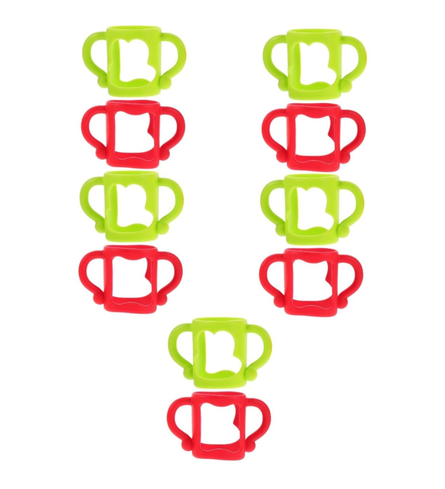 ibasenice 10 Pcs Silicone Bottle Handle Bottle Handles Bottle Accessories Self Feeding Bottle Handle Silicone Bottle Handle Wide Mouth Milk Bottle 13.00X7.00X6.50CMx5pcs Assorted Colorx5pcs - Buy Online on SooperMarket.com