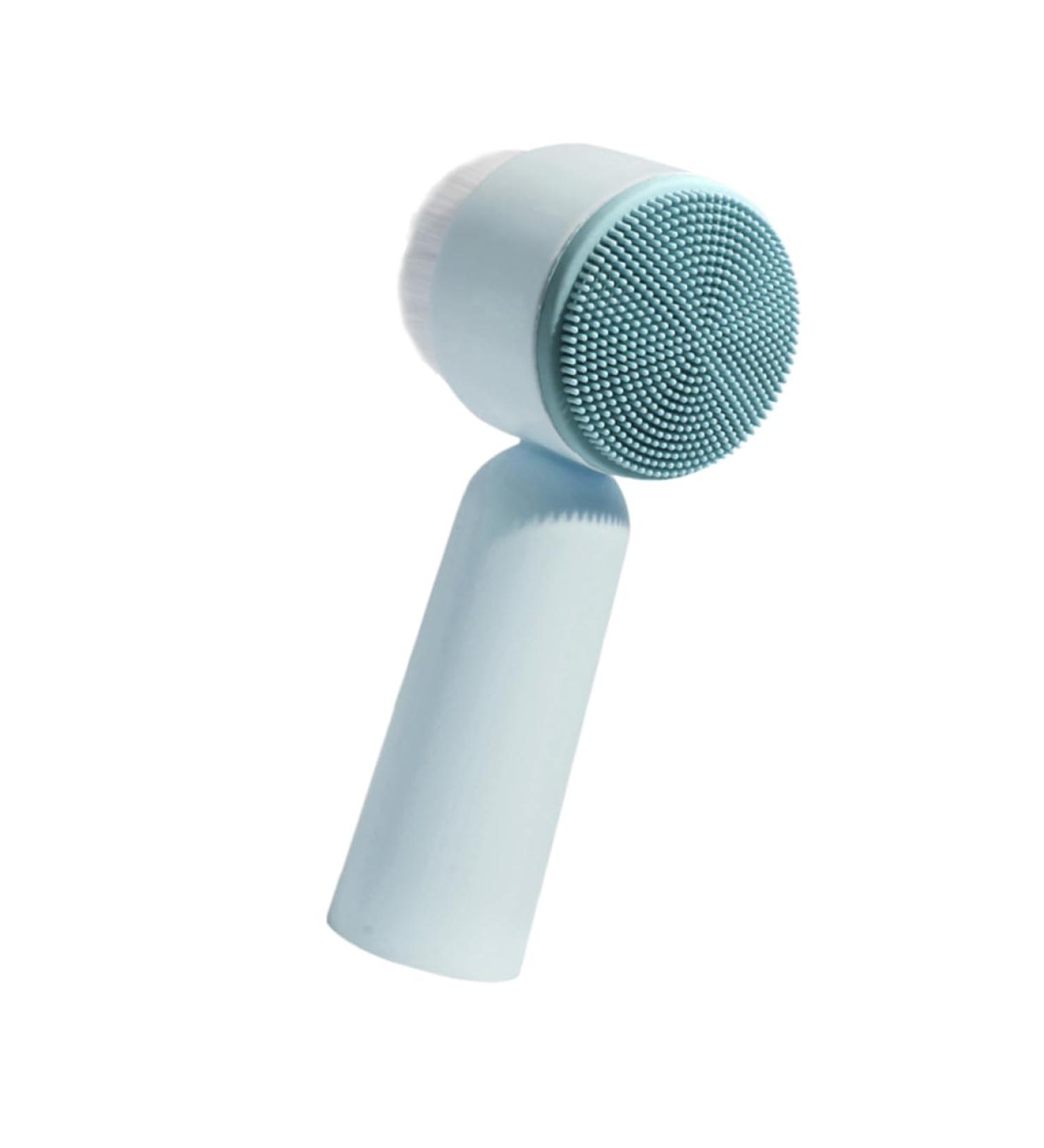 Facial Cleansing Brush face Cleanser Handheld Brush Soft bristles Silicone face Cleaning Facial Brush face Pore Cleanser pores Detergent Blue 5.5X12.5cm - Buy Online on SooperMarket.com
