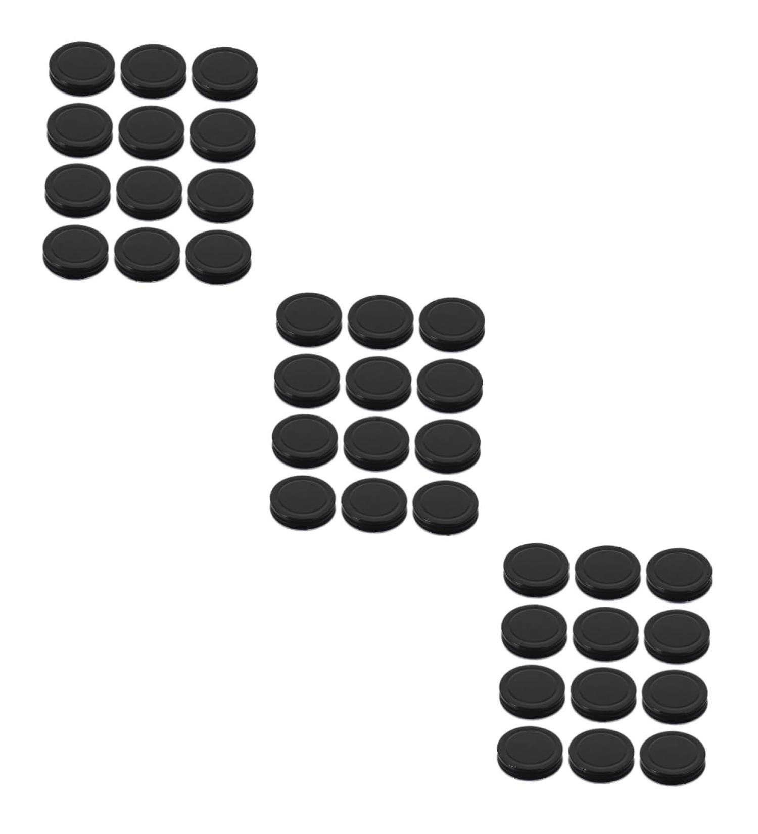 IMIKEYA 48 Pcs Mason Jar Lids Seal Tinplate Metal 7x7x1.5cmx3pcs Blackx3pcs - Buy Online on SooperMarket.com