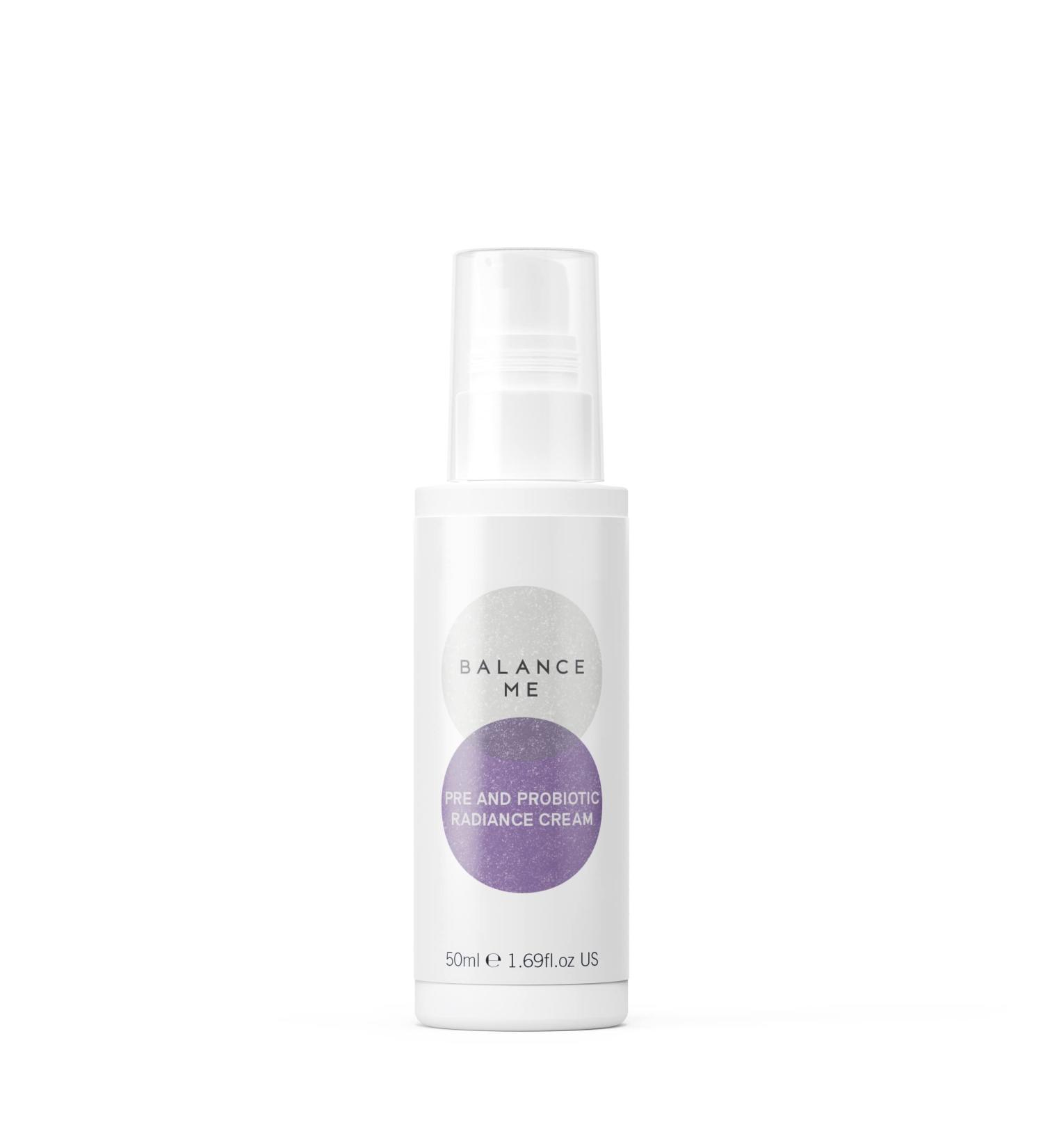 Balance Me Pre & Probiotic Radiance Cream | Vegan Face Moisturizer with Hyaluronic Acid & Squalane | All Skin Types | 50ml | Made in UK - International Shipping - Buy Online on SooperMarket.com