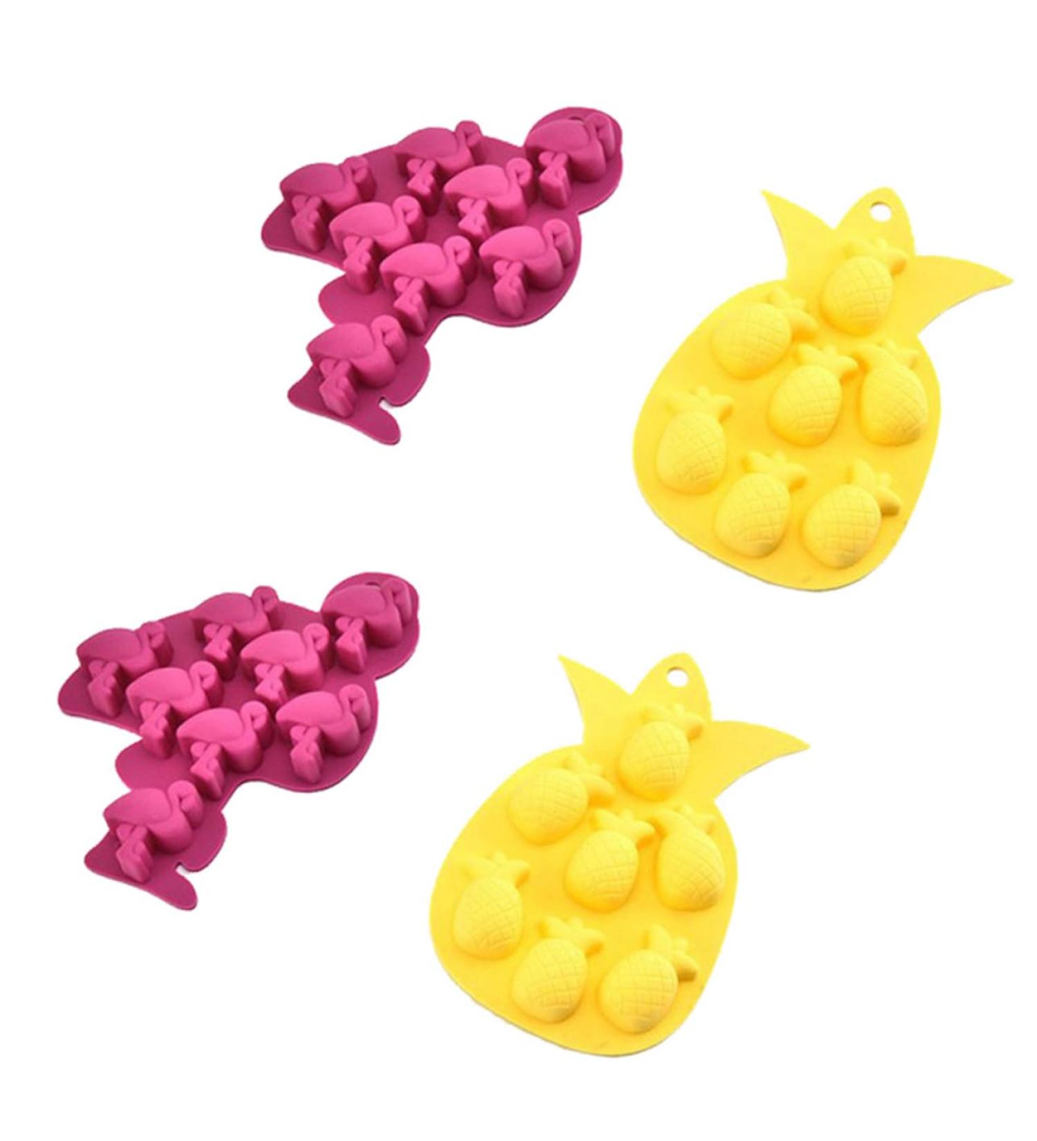 BIUDECO 4pcs Silicone Ice Mold Silicone Molds Cookie Baking Ice- Making Molds Cake Molds Ice Tray Pudding - Buy Online on SooperMarket.com