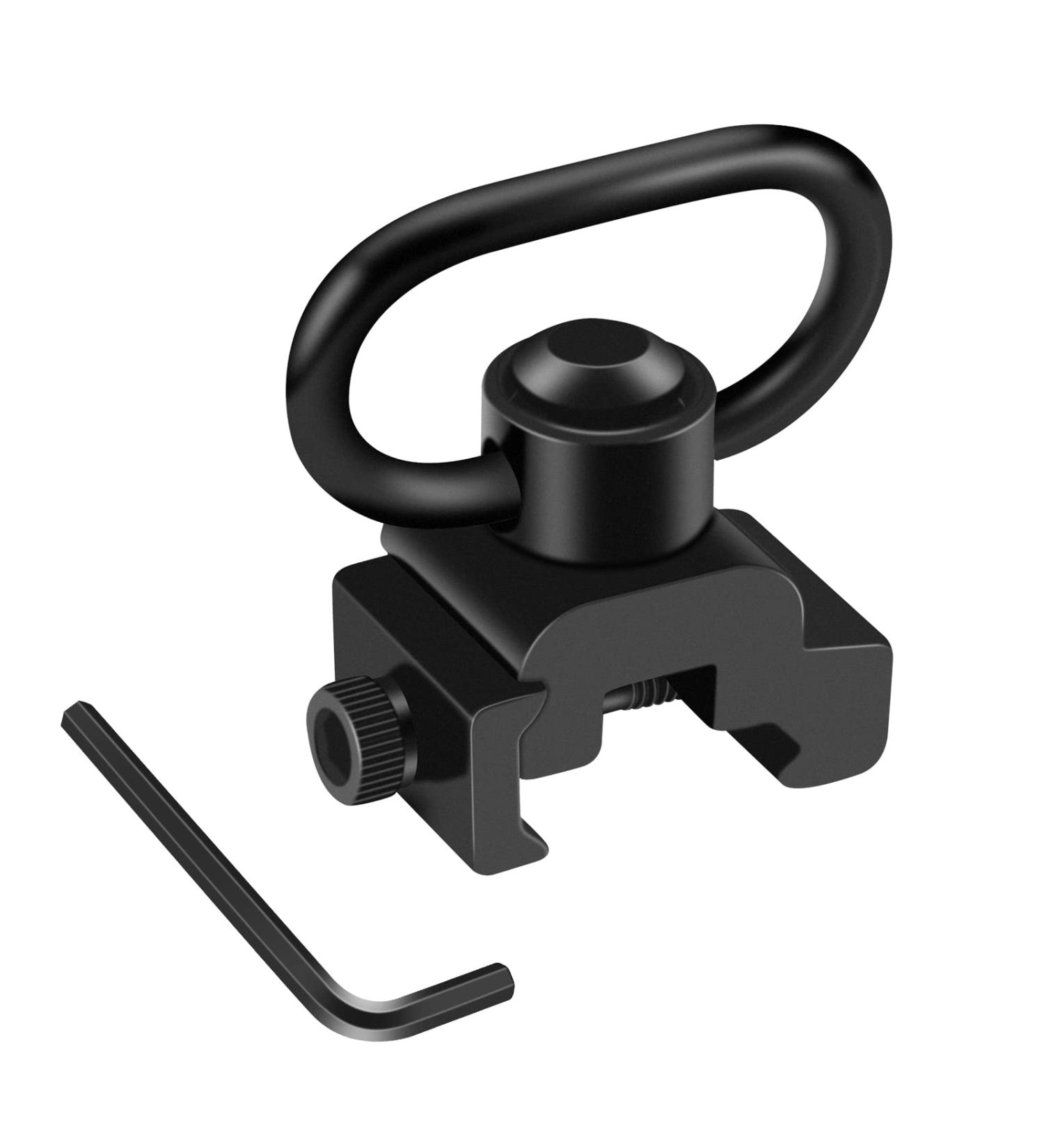 LONSEL 360 Rotation Picatinny Sling Swivel Mount + 2 Point Traditional Sling Rail Mount - Black - Buy Online on SooperMarket.com