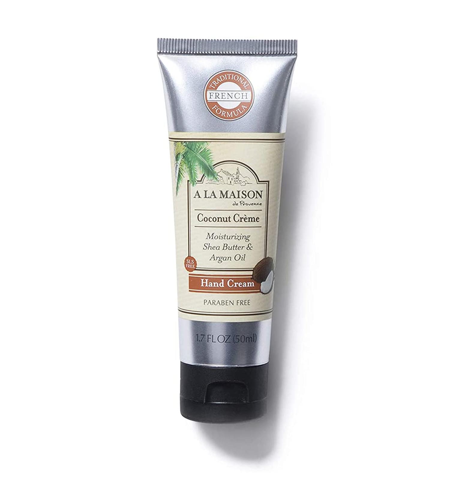 A La Maison De Provence Hand & Body Cream - Natural Moisturizer with Argan Oil & Shea Butter | Hydrating Lotion for Dry Skin, Paraben Free | Coconut Crأ¨me Scent 1.7 Oz - Buy Online on SooperMarket.com