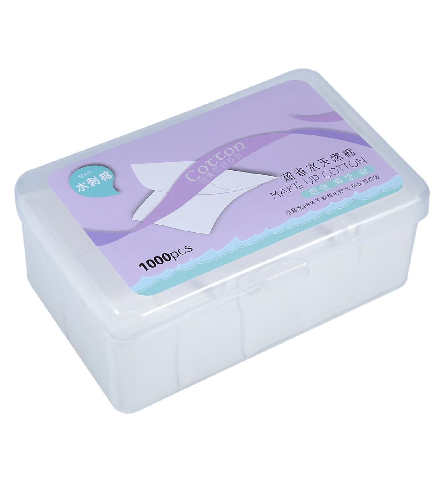 1000PCS Cotton Cosmetic Cleaning Pads - Soft Makeup Removal & Skin Care with Storage Box | International Shipping Available - Buy Online on SooperMarket.com