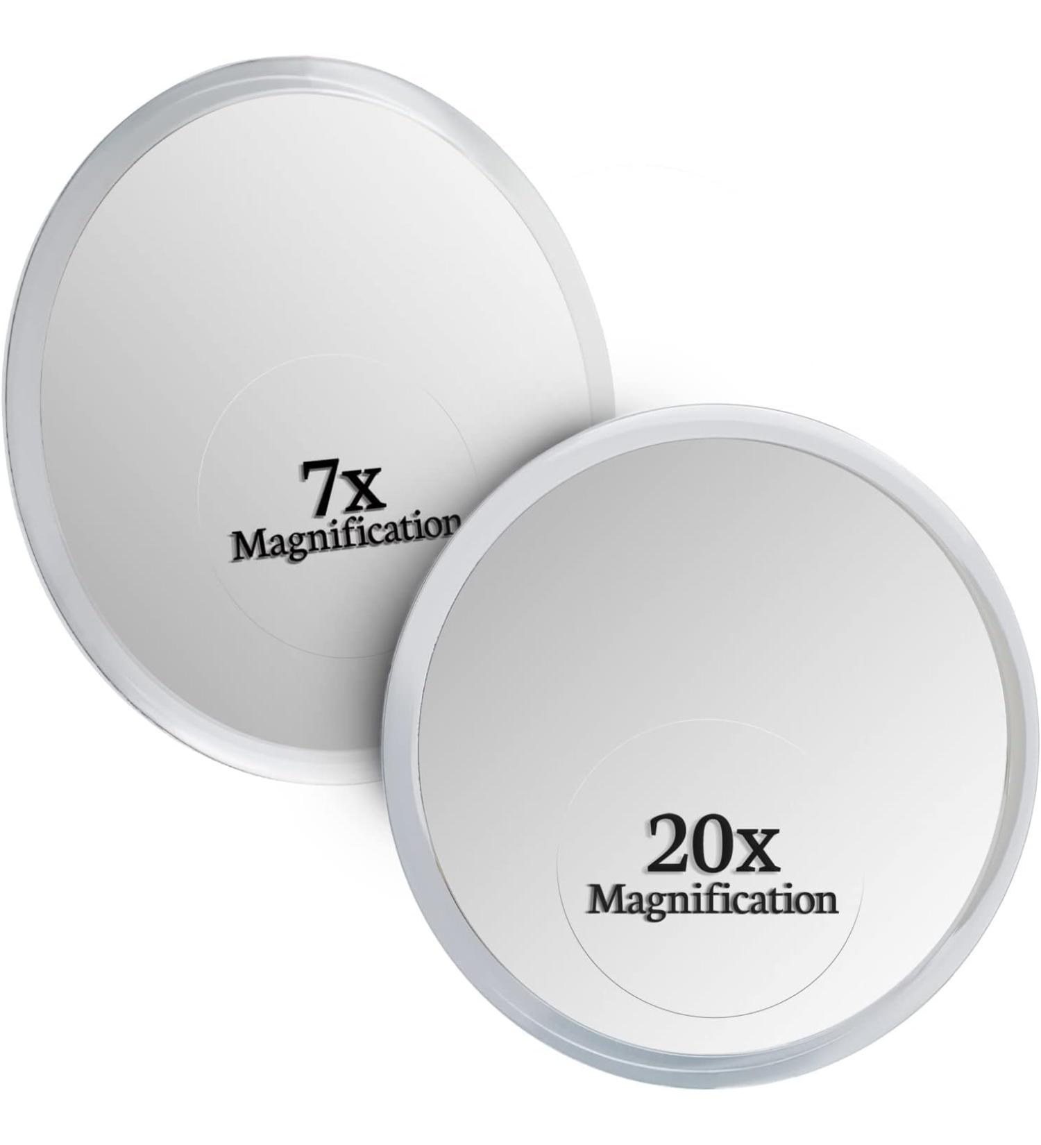 Mirrorvana 20x & 7x Magnifying Cosmetic Mirror with Suction Cup - 15 cm Round Makeup Mirror for Flawless Beauty - Buy Online on SooperMarket.com