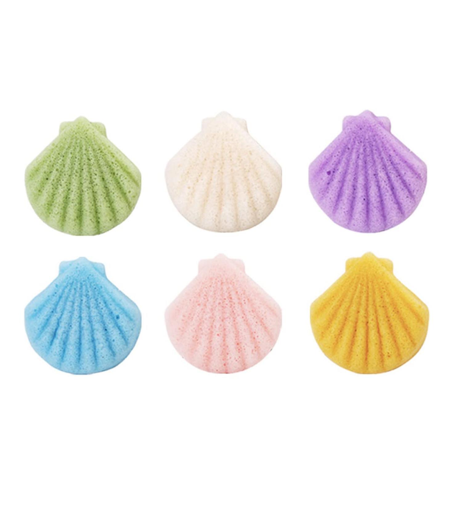 FRCOLOR Natural Konjac Facial Sponge Set - 6pcs Face Cleansing Puffs for Gentle Cleansing - Buy Online on SooperMarket.com