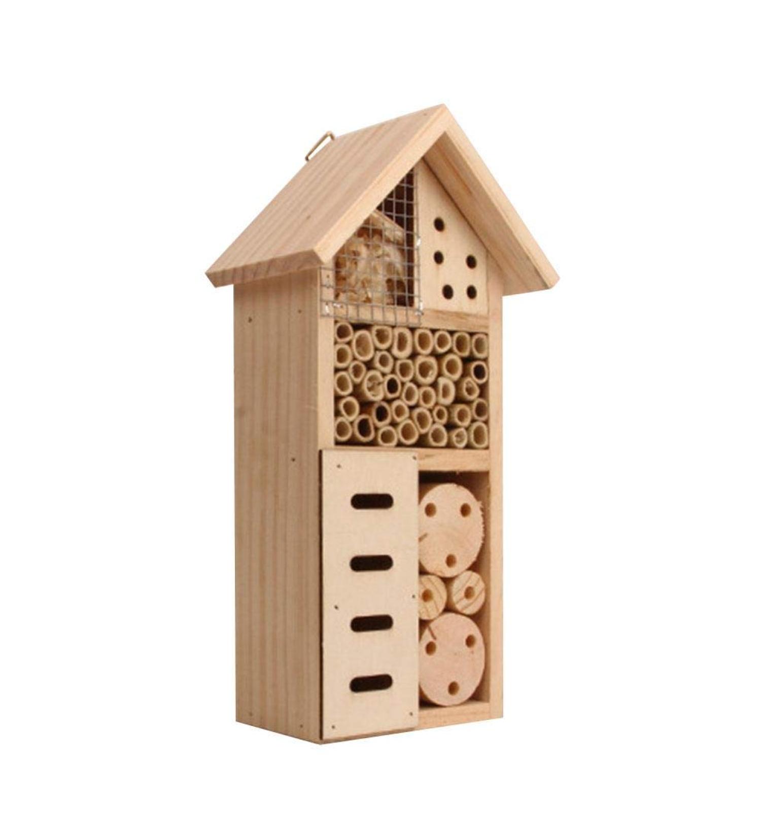 Wooden Butterfly House Safe Protective Insect House Bee Hotel Butterfly Habitat for Mason Bees Solitary Gardens Ladybugs Butterfly  - Buy Online on SooperMarket.com