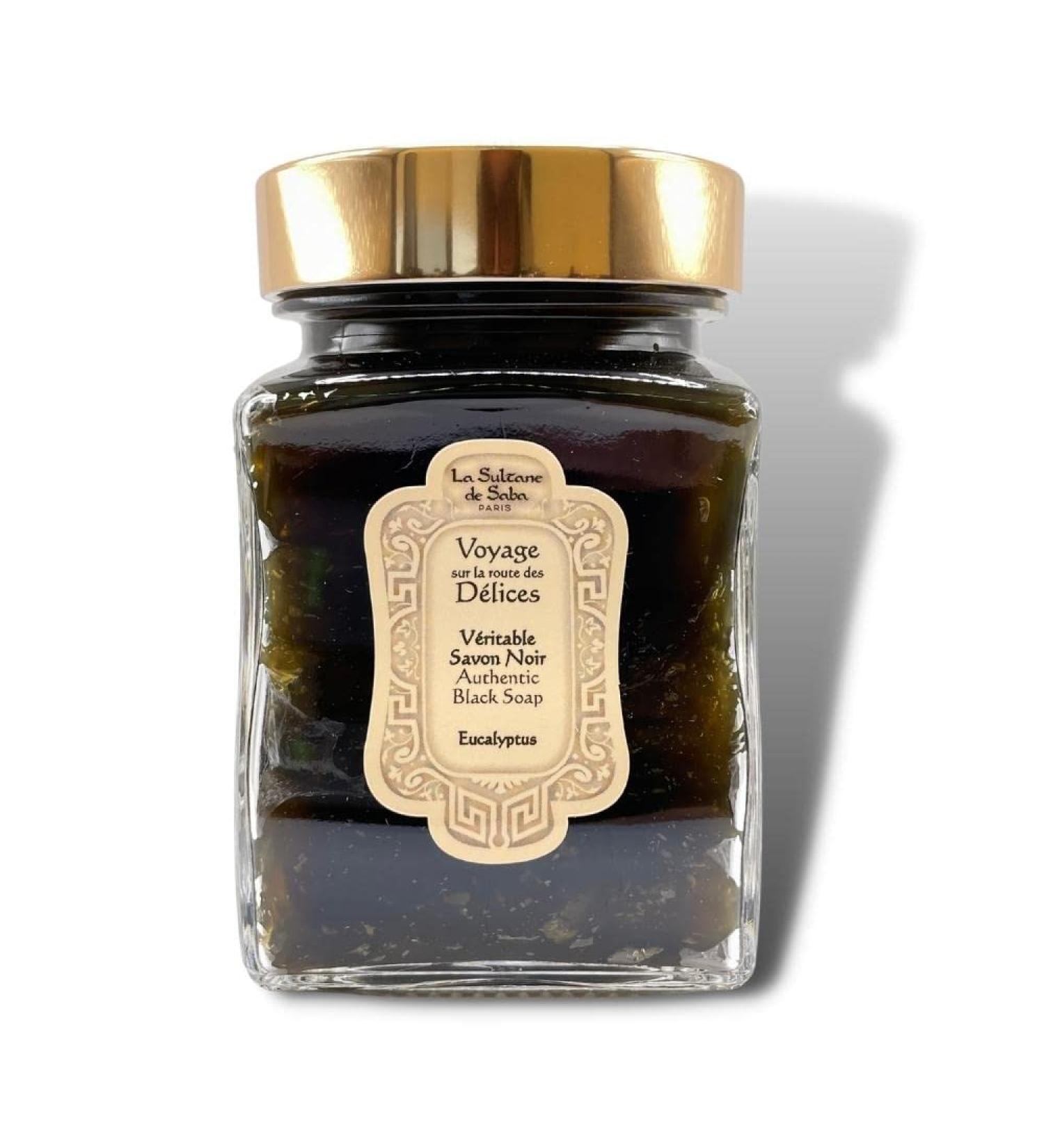La Sultane de Saba Black Soap with Eucalyptus - 300g (10.6oz) - Buy Online on SooperMarket.com