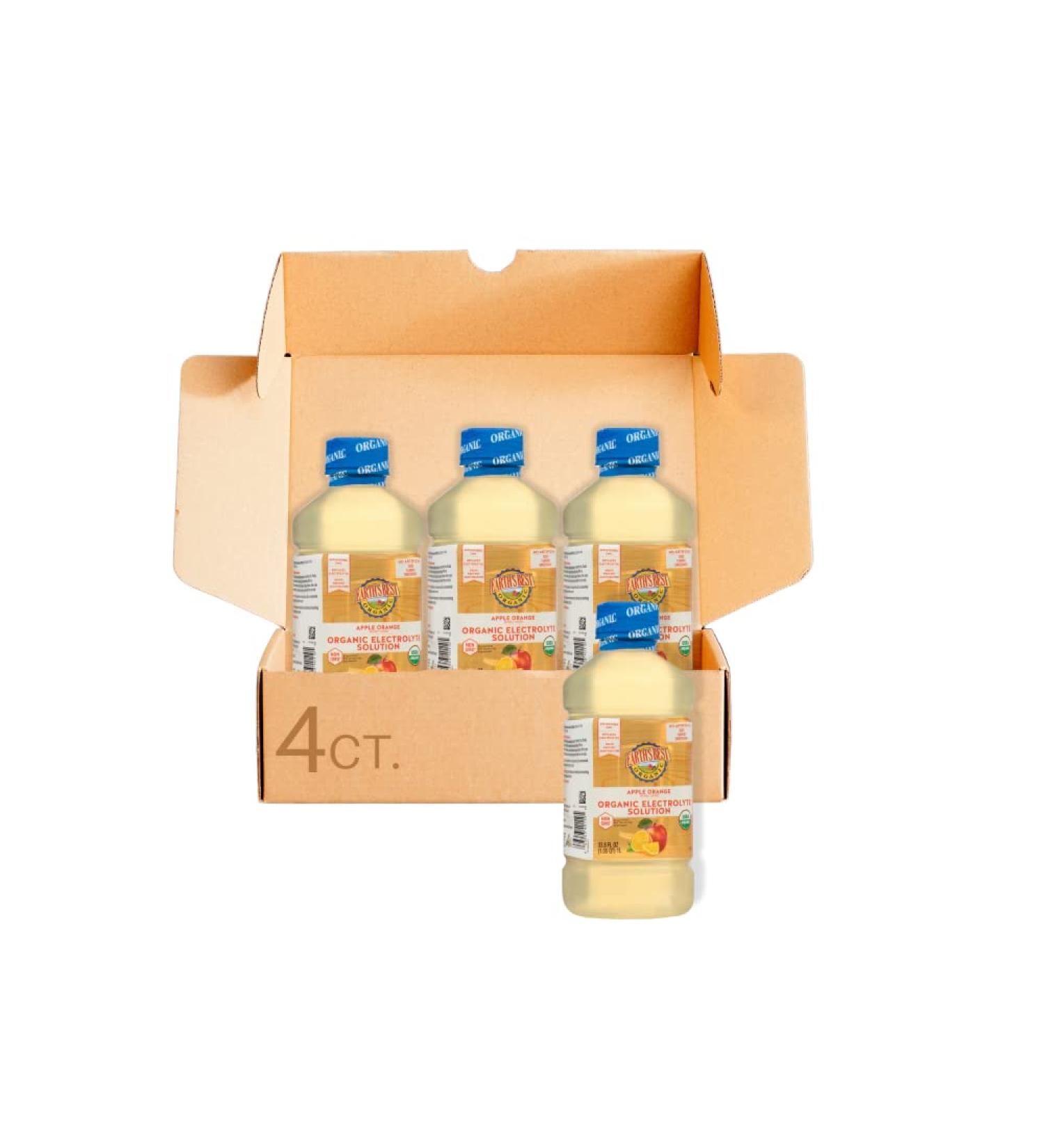 Earth's Best Organic Toddler Electrolyte Solution - Apple Orange, 1L (Pack of 4) | Hydration for Kids - Buy Online on SooperMarket.com