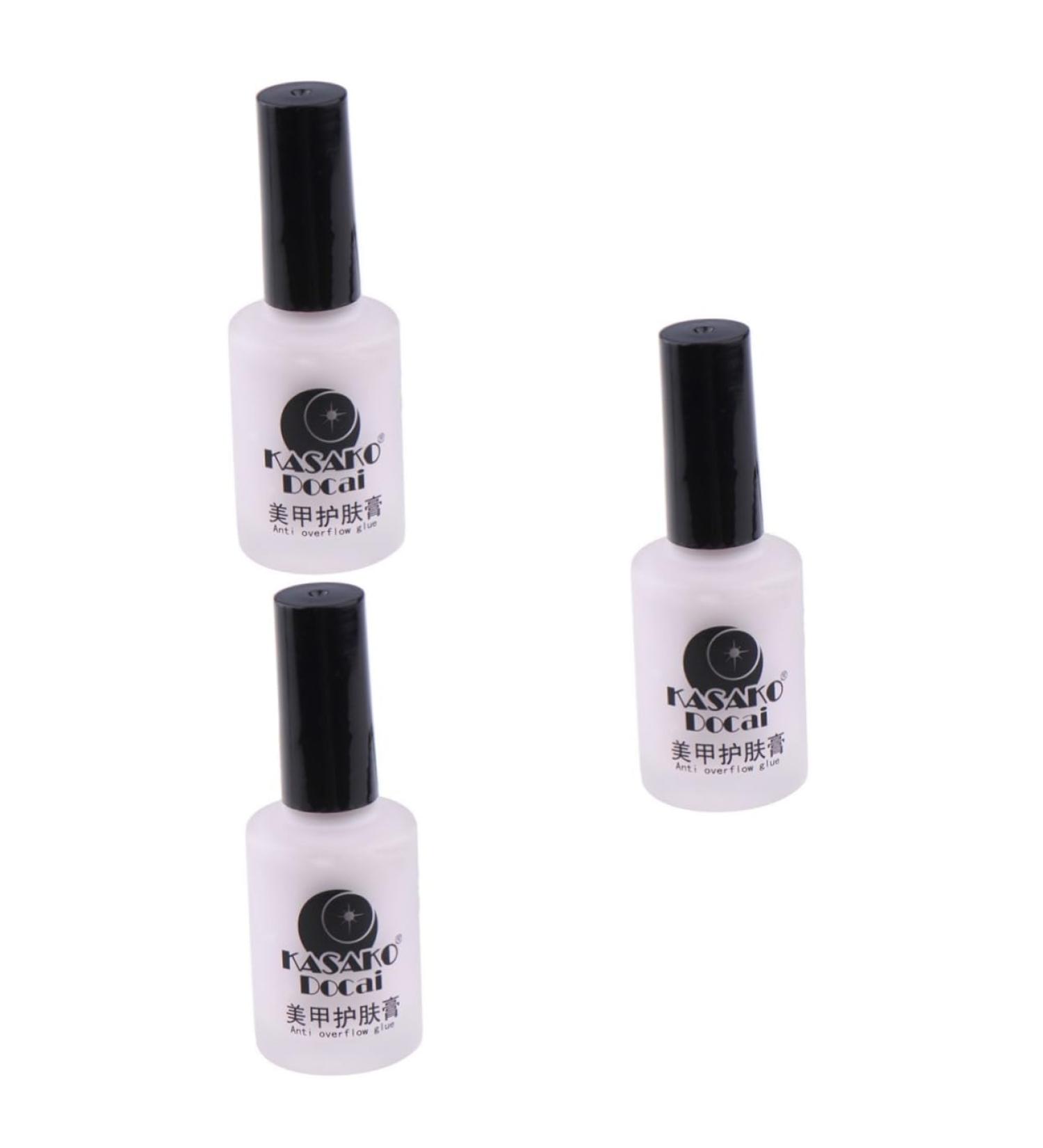 FRCOLOR Glue Palisade Anti-overflow Glue 3pcs Latex Liquid Tape Glue Nail Nail Polish Glue Polish mediumx3pcs Pinkx3pcs - Buy Online on SooperMarket.com