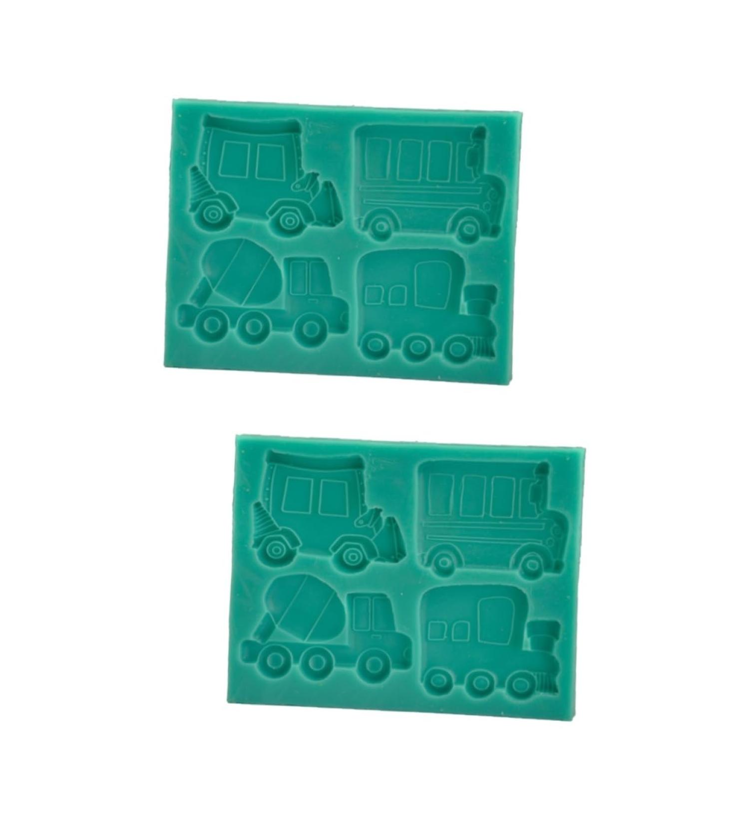 2 Pcs Silicone Baking Mold Silicone Fondant Mold Household Cake Mold Cake Decorating Tool Silicone Cake Mold DIY Mould Car Chocolate Mold 10.7*8.6 CMx2pcs - Buy Online on SooperMarket.com