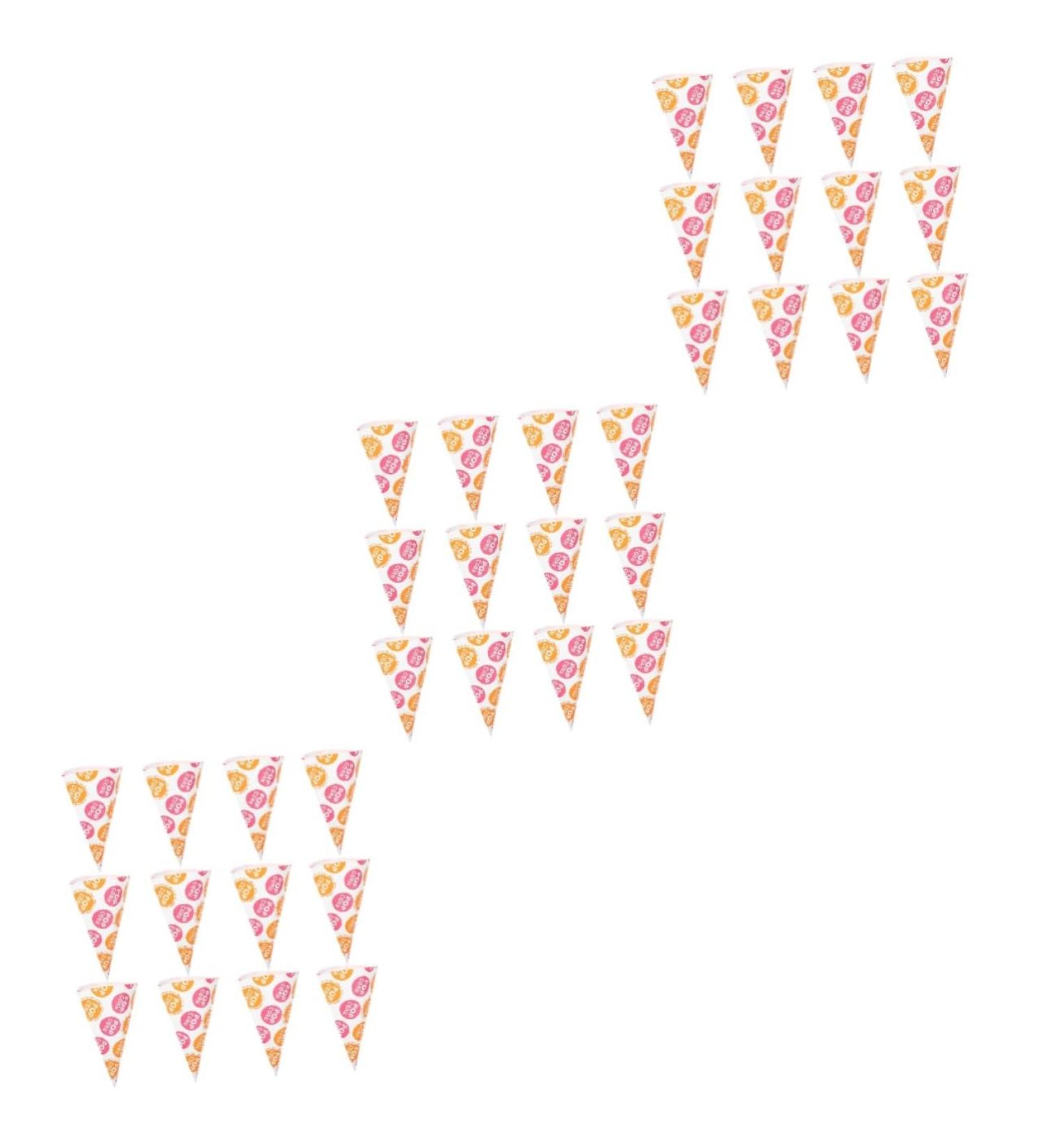Beavorty 150 Pcs Popcorn Bag Clear Gift Bags Popcorn Cone Bags Goodie Bag Treats for Kids Cone Shaped Treat Bags Wedding Cone Bags Party Child Paper Disposable Biscuit Bag - Buy Online on SooperMarket.com