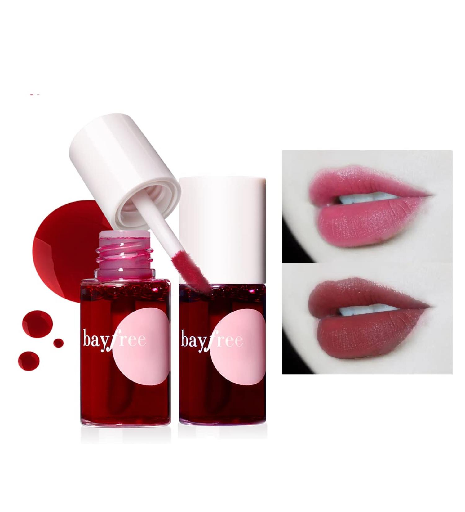 Buy 2 Colors Lip Stain Tint Set - Hydrating Velvet Lipstick Mini - Long Wear Lip Gloss (Strawberry & Cherry - Buy Online on SooperMarket.com