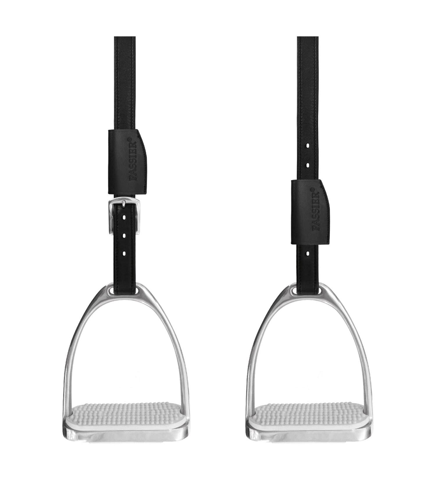 Passier Stirrup Leathers Velvet Touch Mono black Black 50 cm
