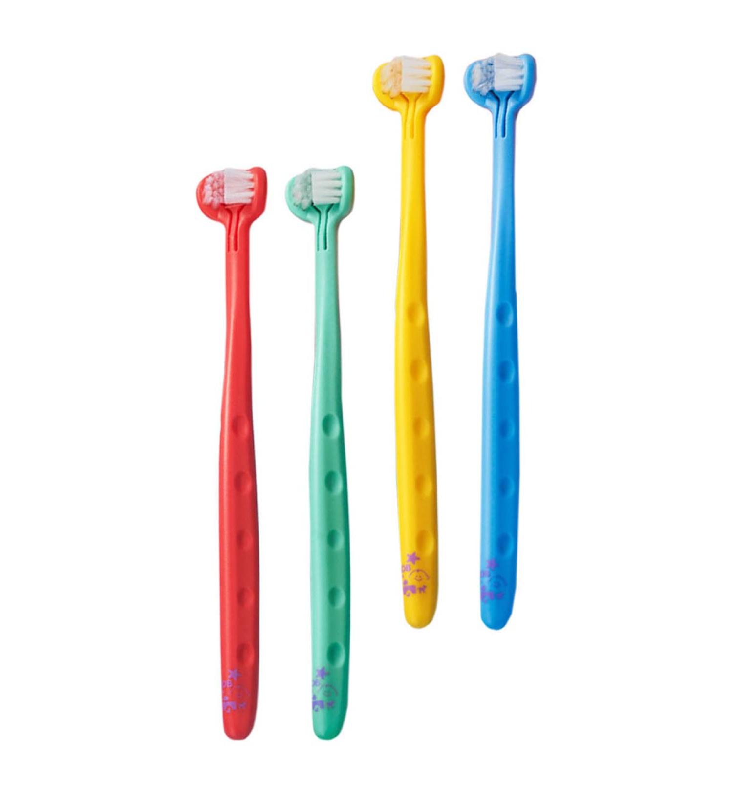 Healvian Infant Dental Oral Triple Clean Toothbrushes - 4pcs Kids Soft Toothbrush Set for Children and Toddlers - Buy Online on SooperMarket.com