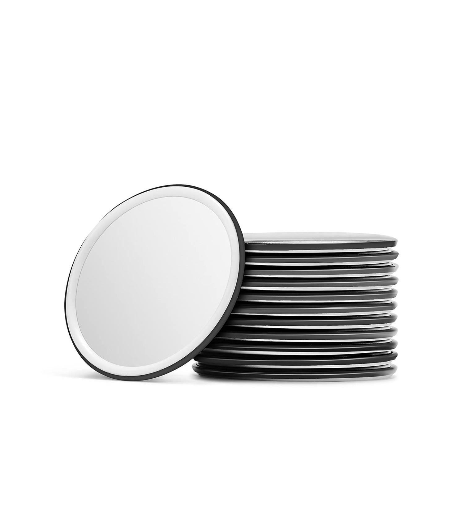 Getinbulk Compact Mirror Bulk Round Makeup Glass Mirror for Purse Great Gift 2.5 Inch Pack of 12 (Black) 12pcs-black - Buy Online on SooperMarket.com