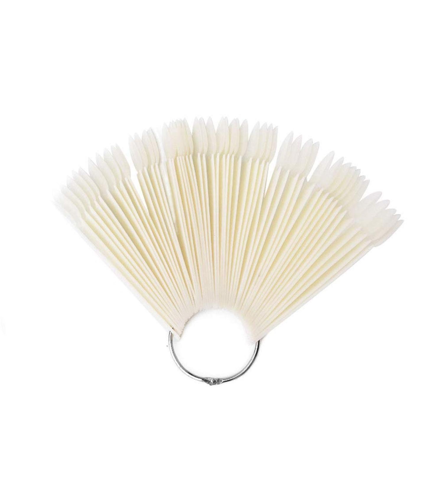 50Pcs Fan Shaped Nail Art Tips Color Display Card | Nail Polish Swatch Board & Practice Tools - Buy Online on SooperMarket.com