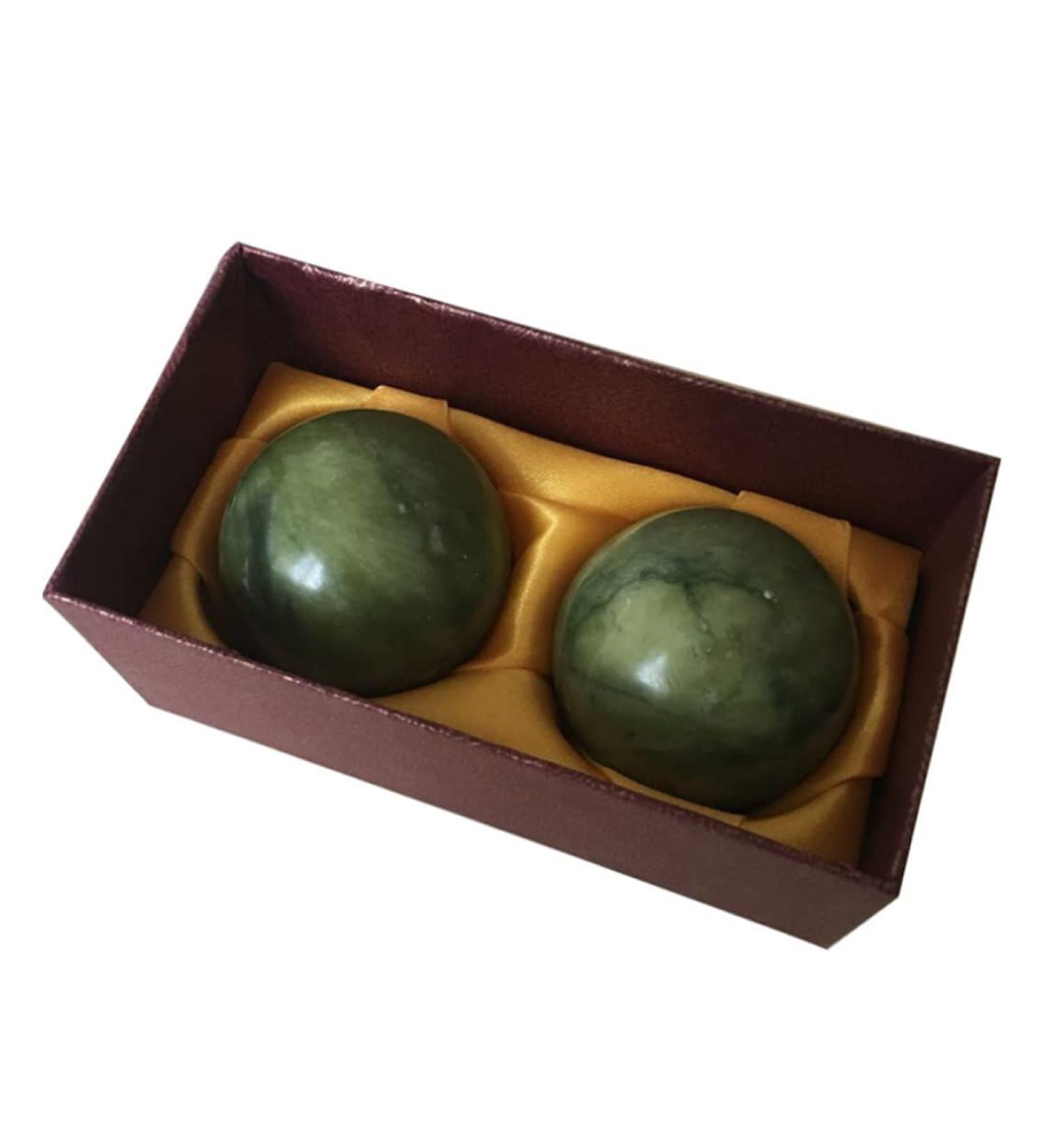 Shop Jade Massage Balls - 2pcs Hand Massager for Stress Relief & Health | Baoding Exercise Roller - Buy Online on SooperMarket.com