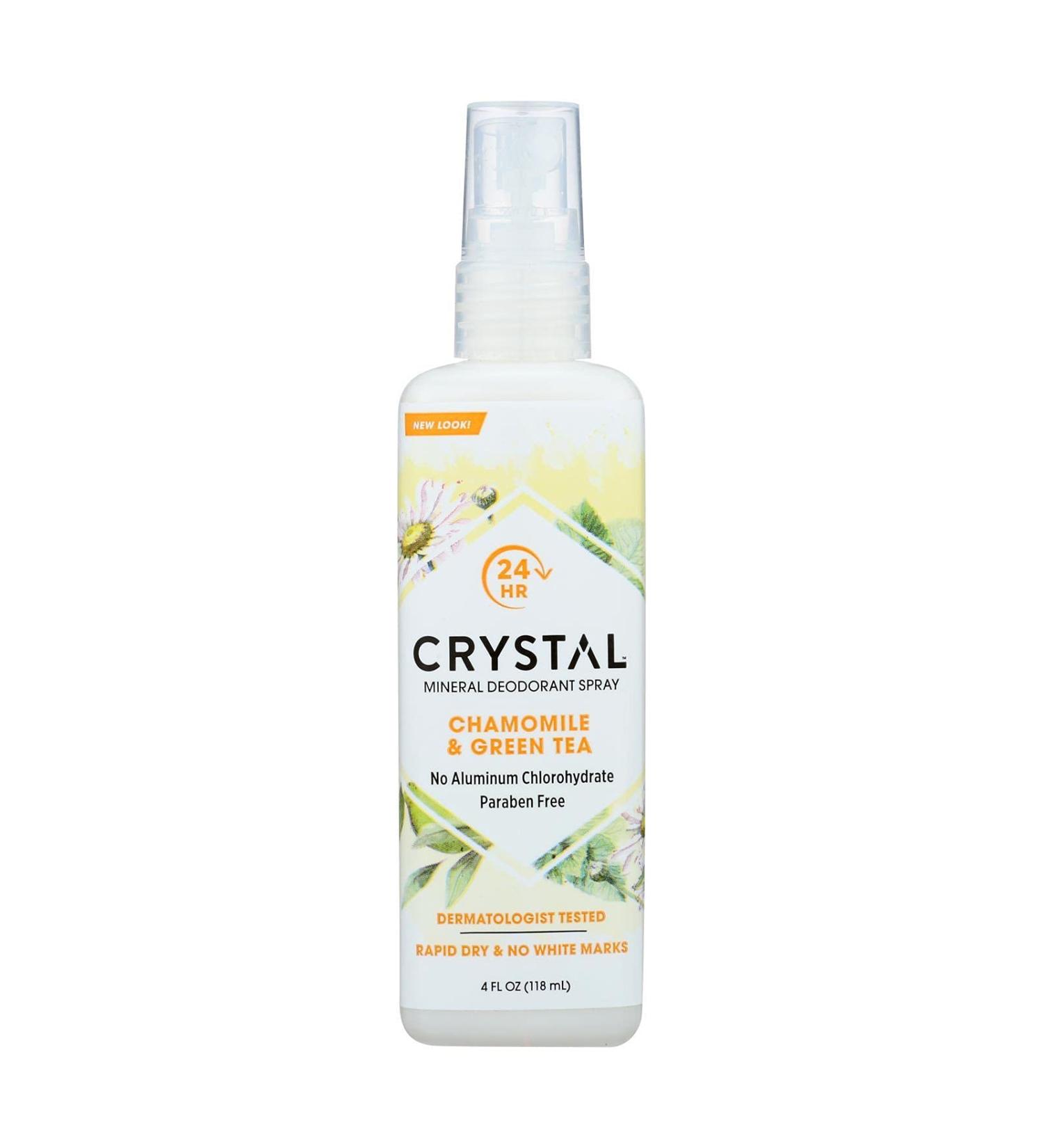 Crystal Essence Mineral Deodorant Spray  Chamomile & Green Tea 4 oz