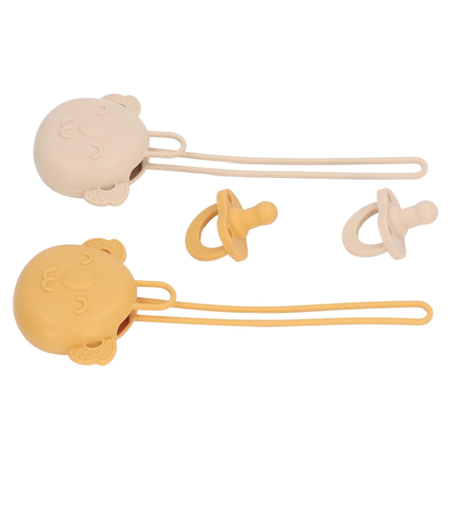 Safe Silicone Pacifier for Newborns | High-Temperature Resistant Baby Pacifiers | Curved Design for Comfort - Buy Online on SooperMarket.com