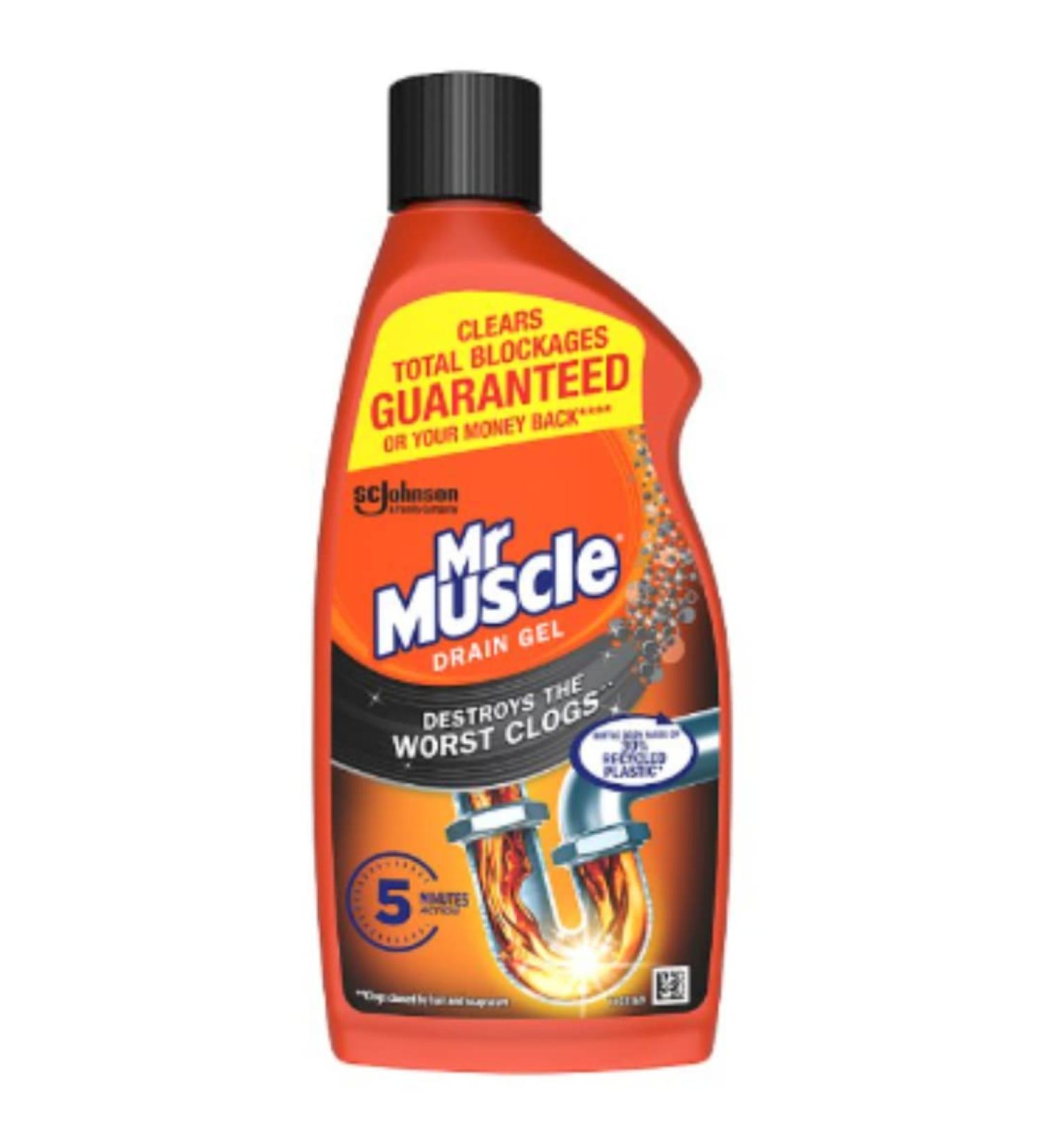 Mr Muscle Power Gel Kitchen Drain Cleaner & Bathroom Plughole Unblocker x Case of 6