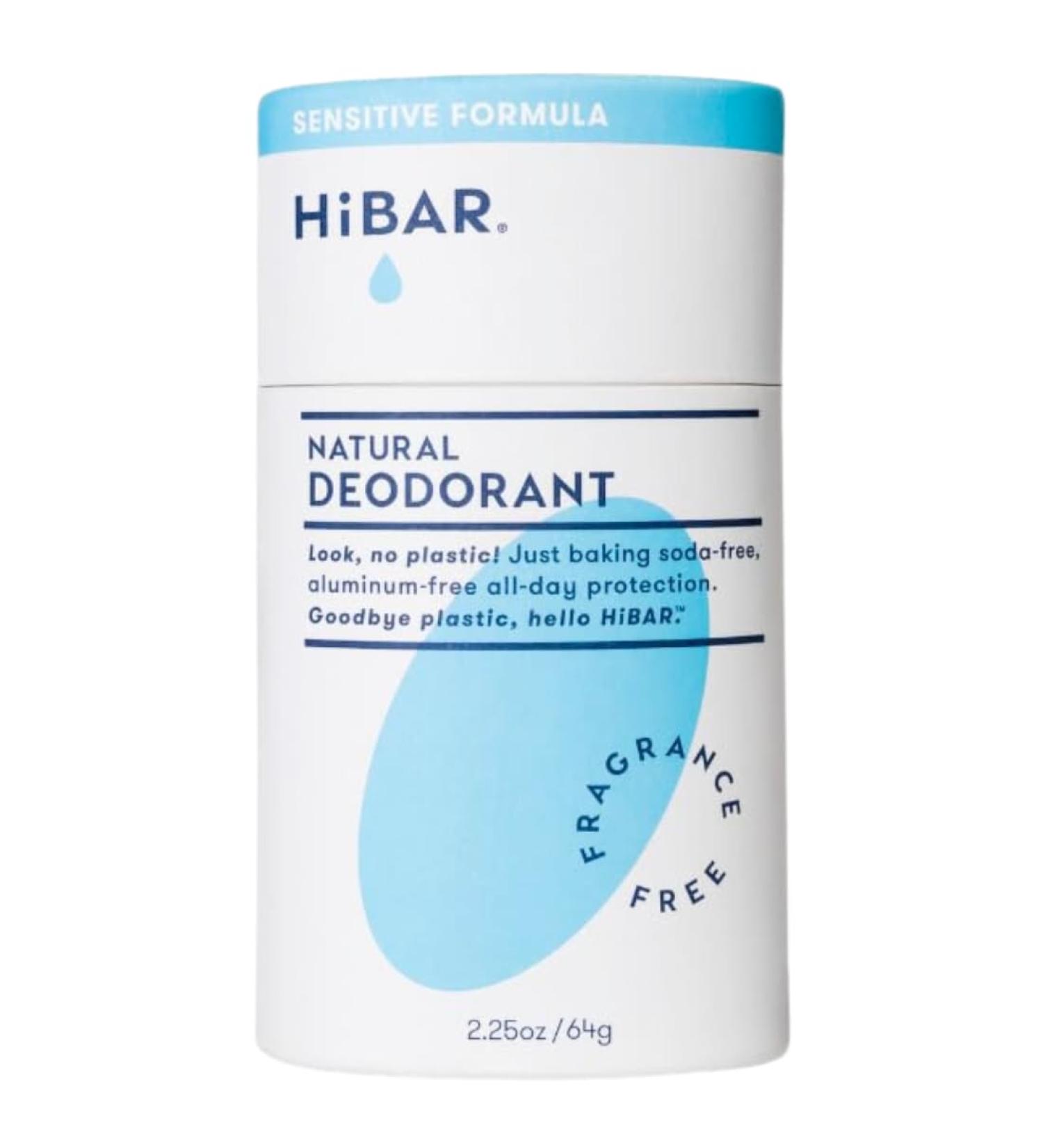 HiBAR Fragrance-Free Sensitive Deodorant - Natural Deodorant for Sensitive Skin - Aluminum-Free Baking Soda-Free Cruelty-Free Travel-Friendly Size with Easy Push-Up Applicator Unscented - Buy Online on SooperMarket.com