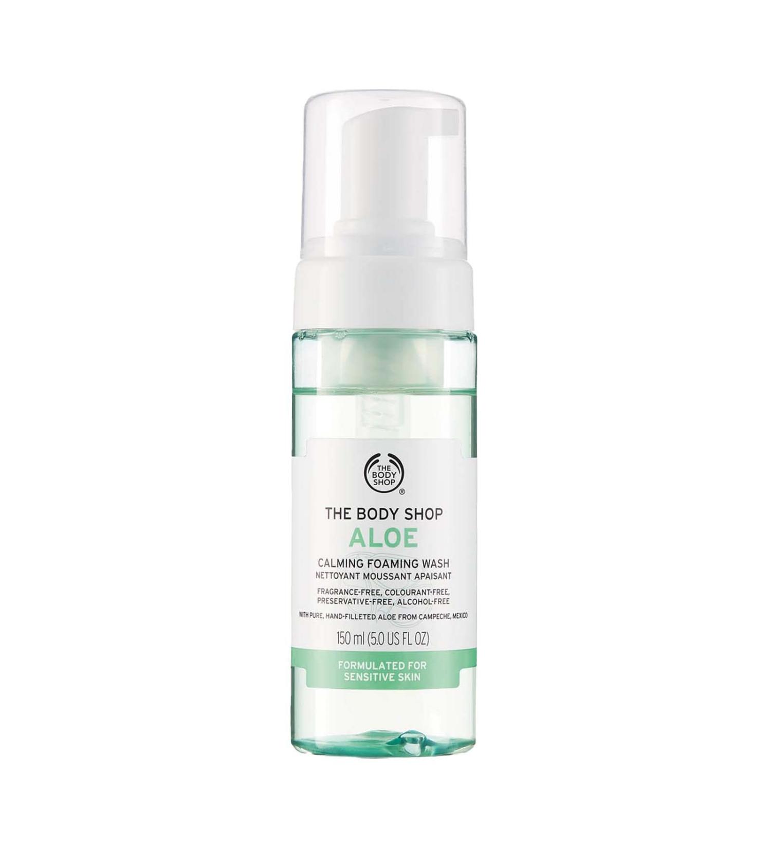 Body Shop Aloe Calming Foaming Wash 5.0 oz | Gentle Cleanser for Sensitive Skin | Vegan Friendly - Buy Online on SooperMarket.com