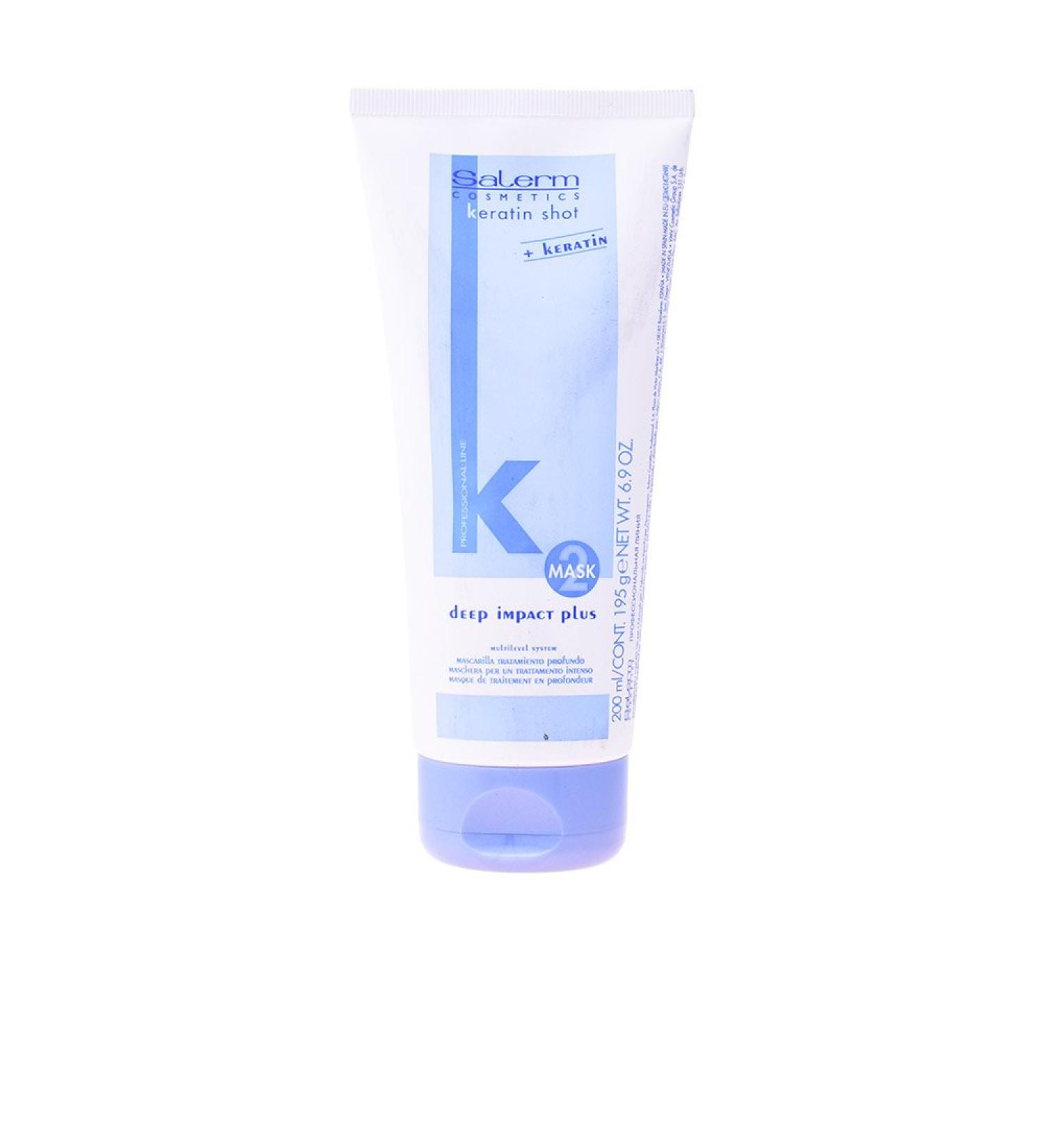 Salerm Keratin Shot Mask Deep Impact Plus 200ml - Intensive Hair Repair - Buy Online on SooperMarket.com