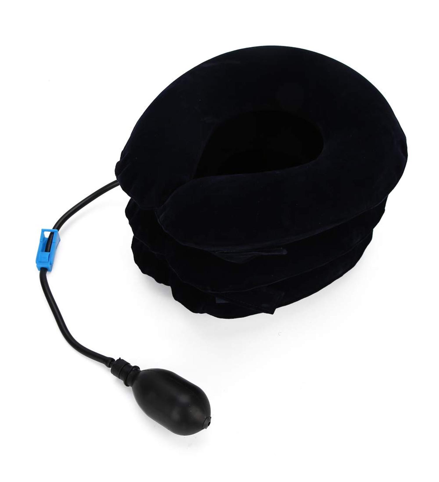 KUIKUI Portable Neck Traction Device Relieve Neck Pain and Fatigue with Ergonomic Design Inflatable Pillow Collar and Adjustable Pressure - Buy Online on SooperMarket.com