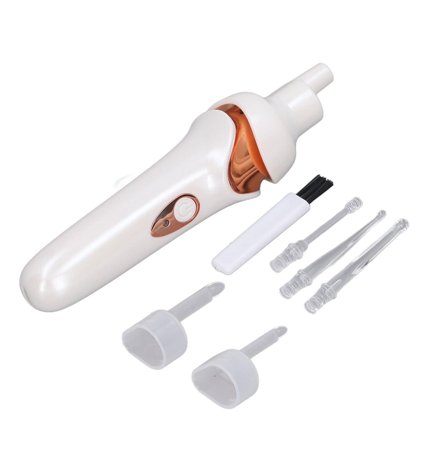 LED Light Electric Ear Wax Cleaner Vacuum - USB Charging for Adults & Kids - White - Buy Online on SooperMarket.com