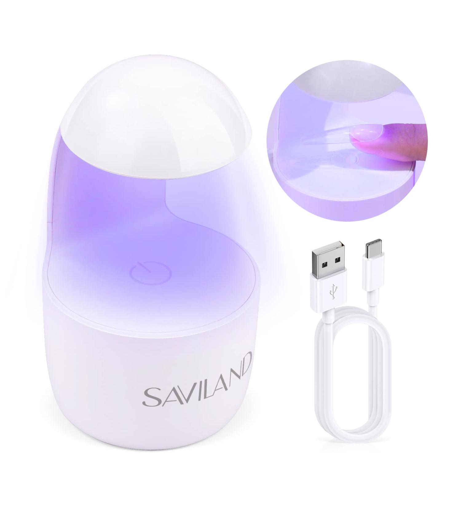 Saviland Mini Nail Lamp Portable UV Light for Quick Nail Drying | Gel Nail Polish Curing for Salon Quality Manicures at Home - Buy Online on SooperMarket.com