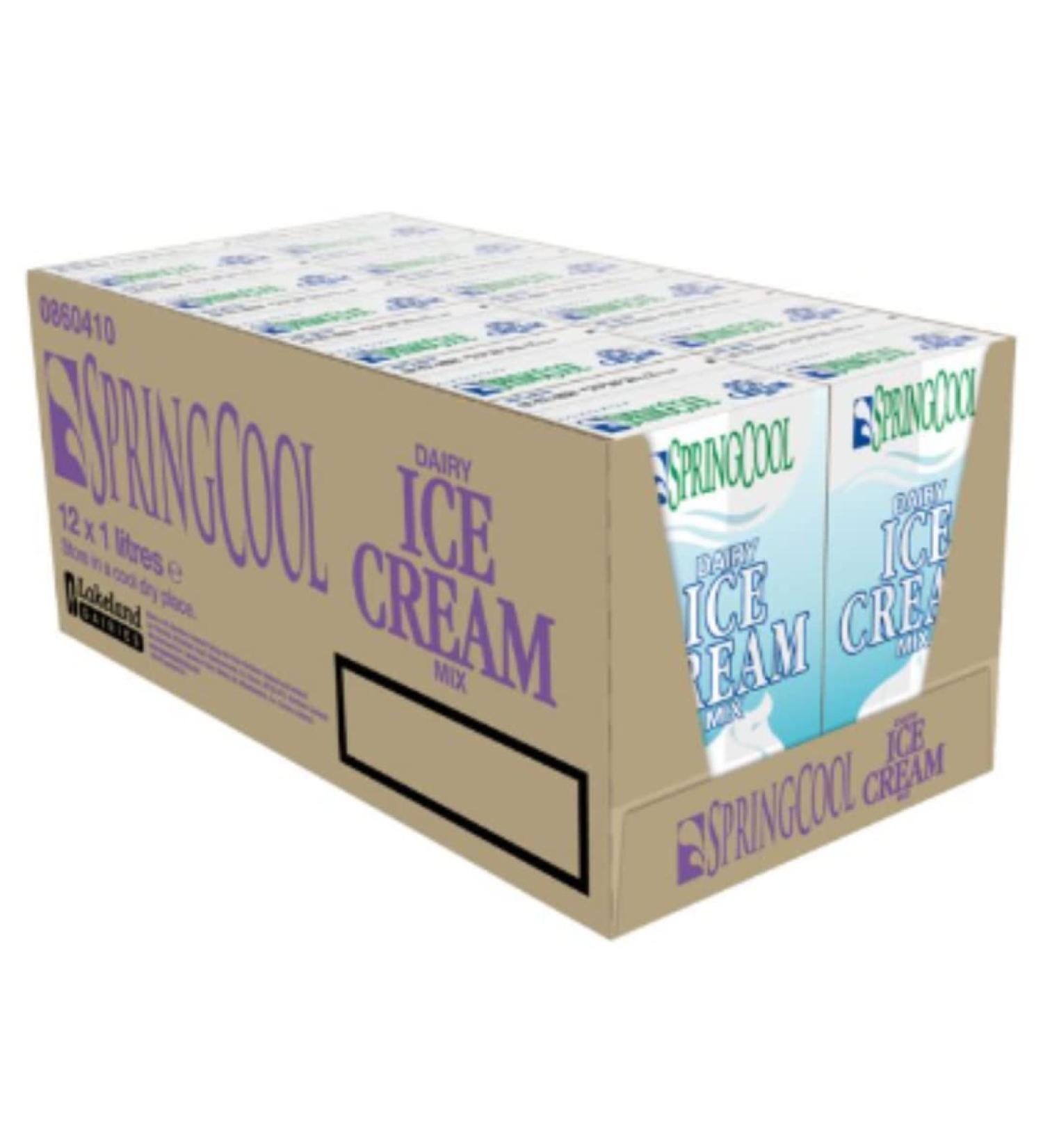 Springcool Dairy Ice Cream Mix 1000g x 12 Icecream Mix