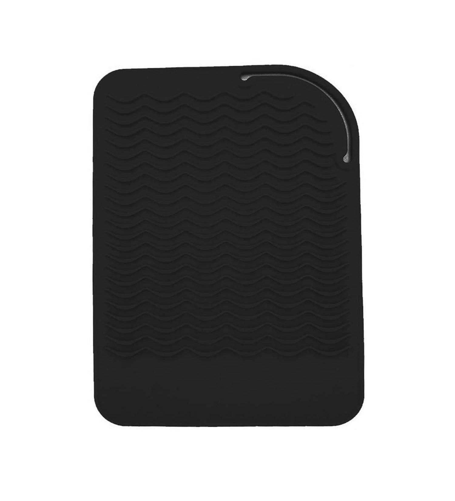 Heat Resistant Silicone Mat for Curling Irons & Flat Irons - 9x6.5 - Black - Buy Online on SooperMarket.com