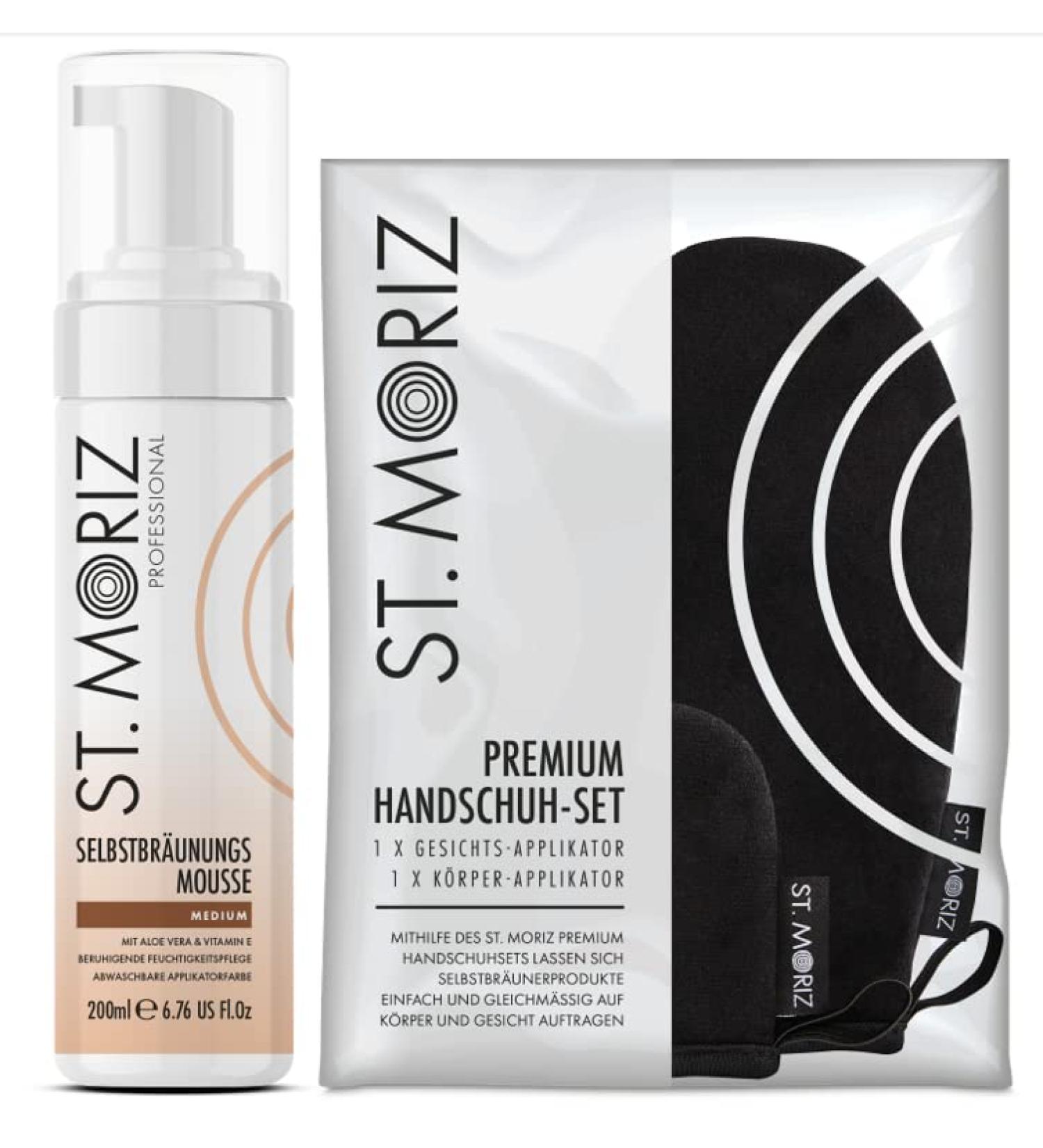 St. Moriz Professional Mousse + Premium Applicator Set (Medium) | Best Self-Tanning Solution for a Flawless Glow - Ship Internationally - Buy Online on SooperMarket.com