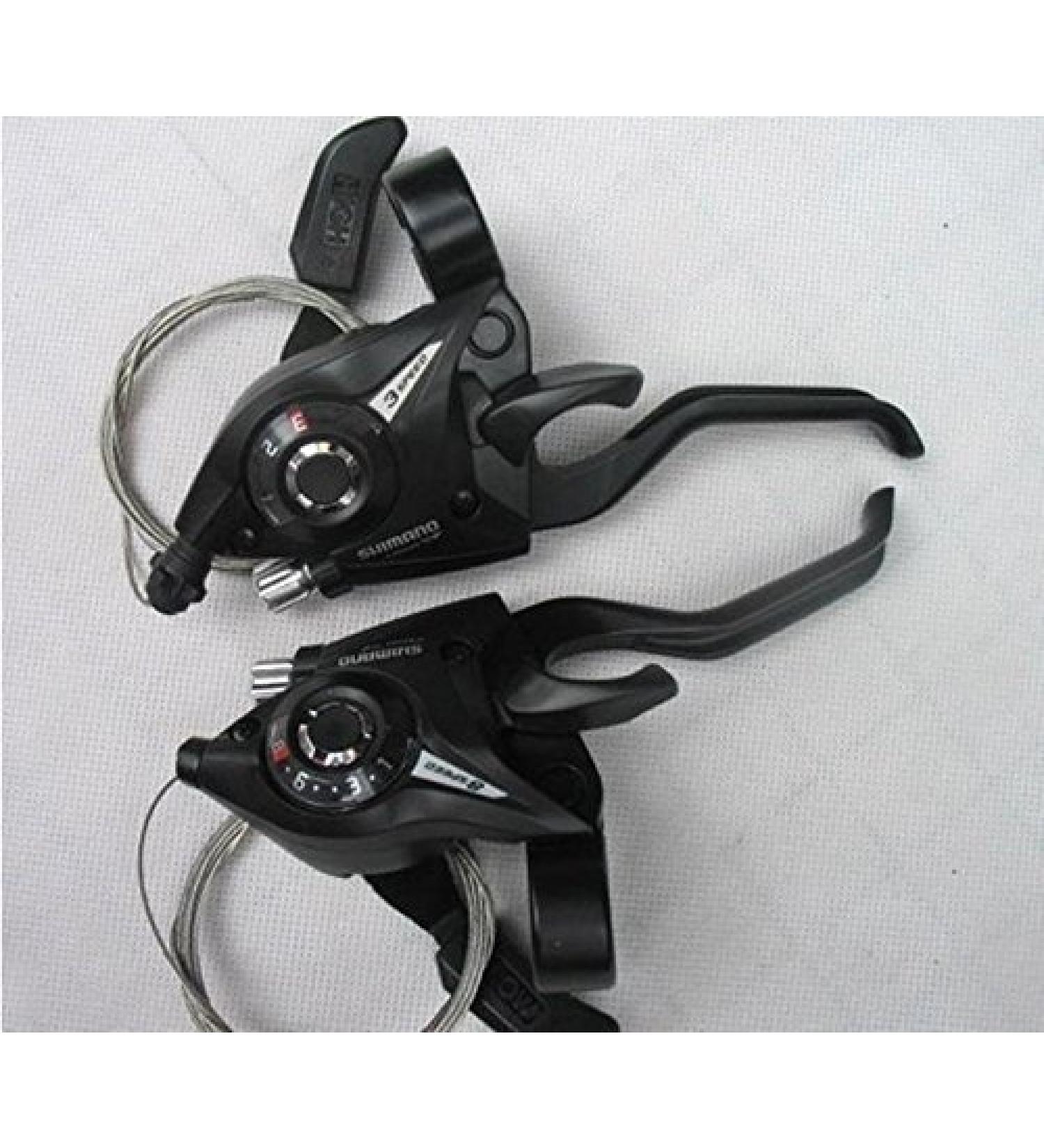 SHIMANO Saint-EF51 &Manette de drailleur Combo Set 3 x 8-Paire de Cable de changement de vitesse et embouts