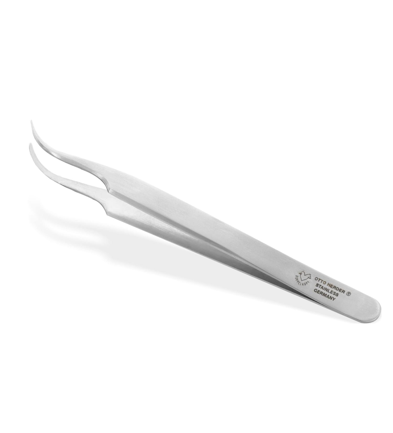 Otto Herder Teck Zucket - Premium Curved Stainless Steel Tweezers for Ticks & Splinters in Dogs & Cats | 11.5 cm | International Shipping Available - Buy Online on SooperMarket.com