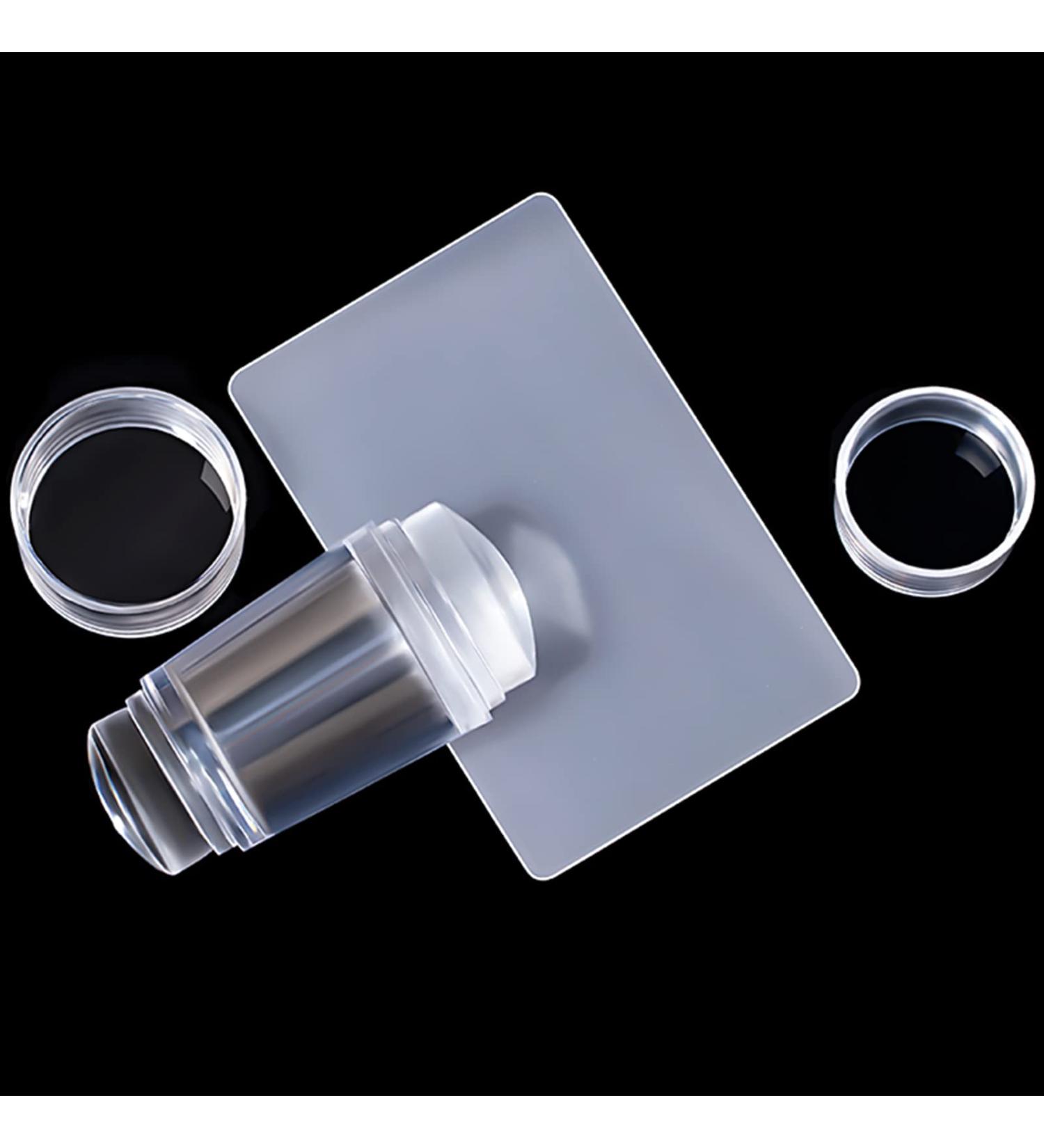 Sularpek Silicone Jelly Stamper - Double Sided Transparent Nail Art Stamper with Scraper | Manicure Tool - Buy Online on SooperMarket.com